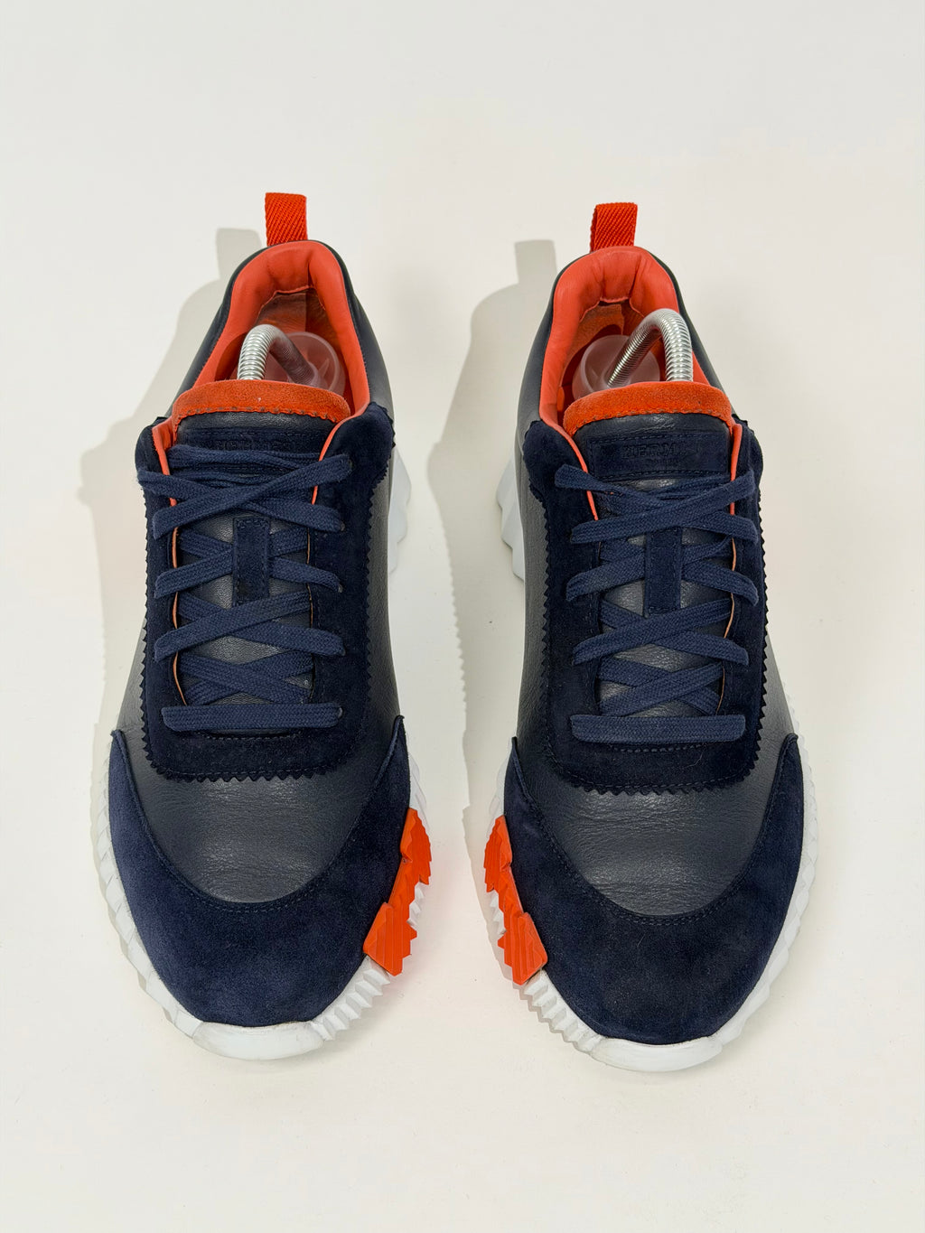 HERMES BOUNCING NAVY/ORANGE - UK 8.5 (42.5) | PRE OWNED