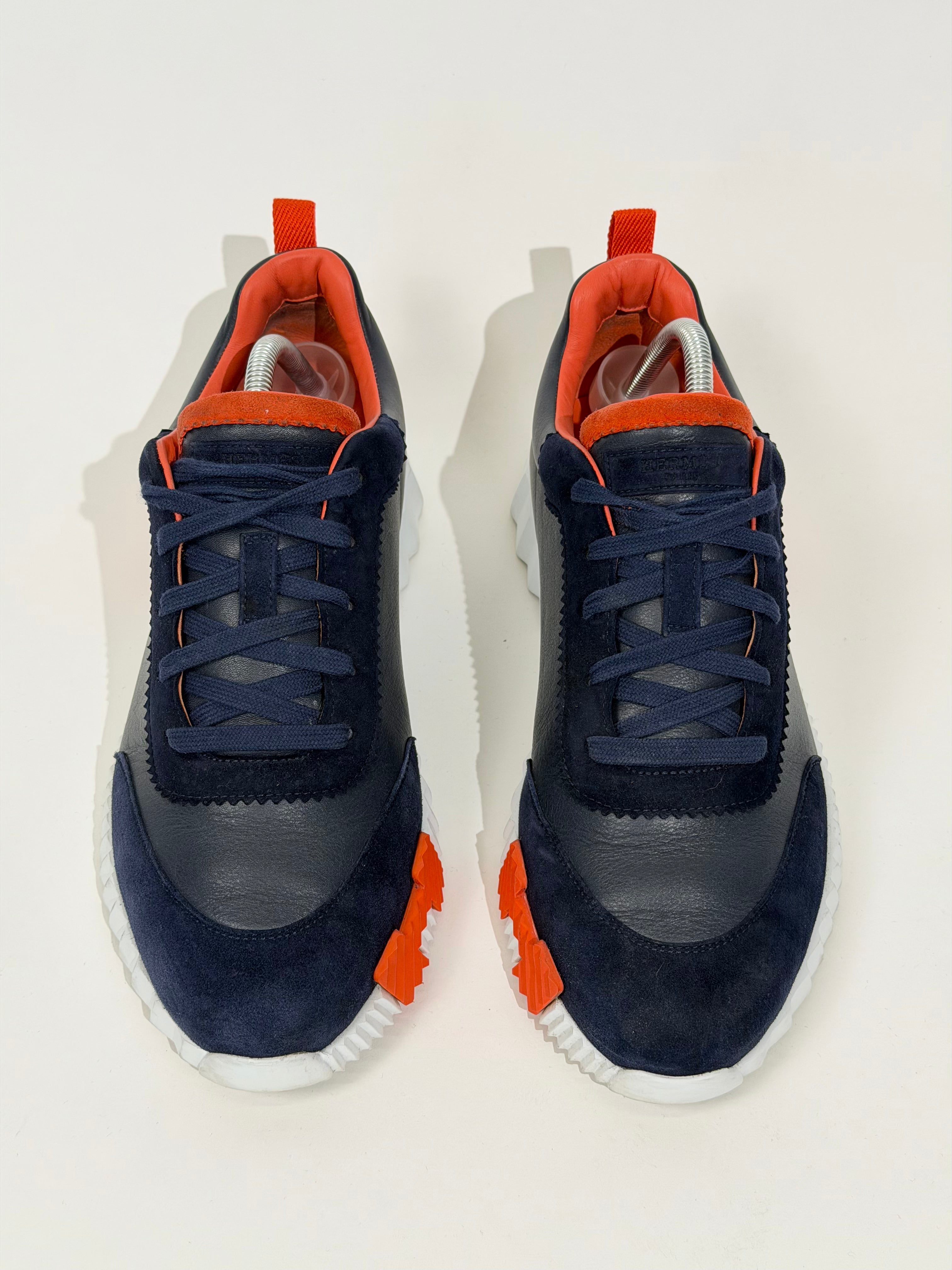 HERMES BOUNCING NAVY/ORANGE - UK 8.5 (42.5) | PRE OWNED