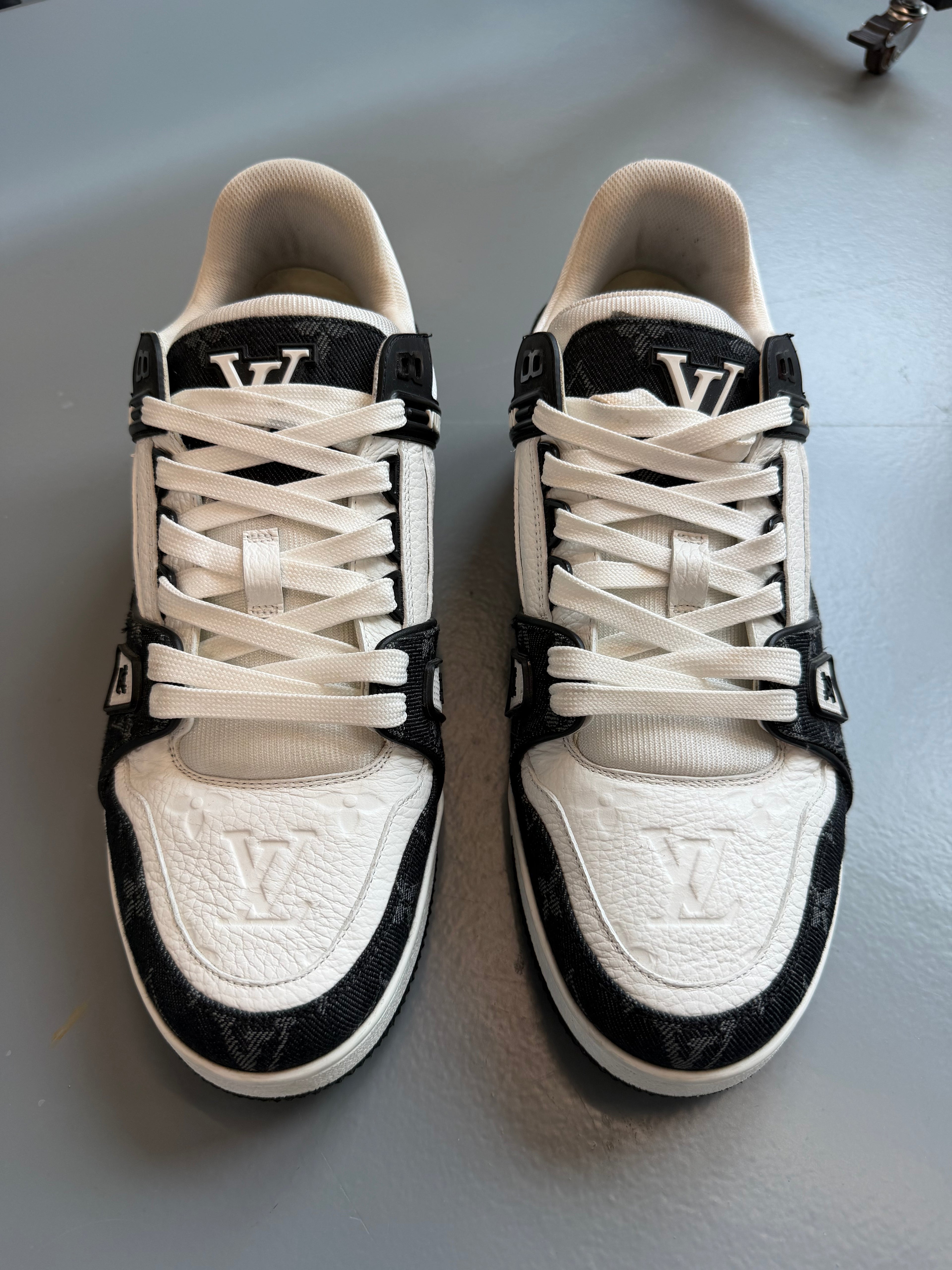 LOUIS VUITTON BLACK DENIM TRAINER - UK 7.5 (Fit 8.5) | PRE OWNED