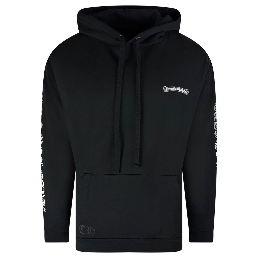 CHROME HEARTS BLACK LOGO HOODIE - MEDIUM (Fits Large) | PRE OWNED