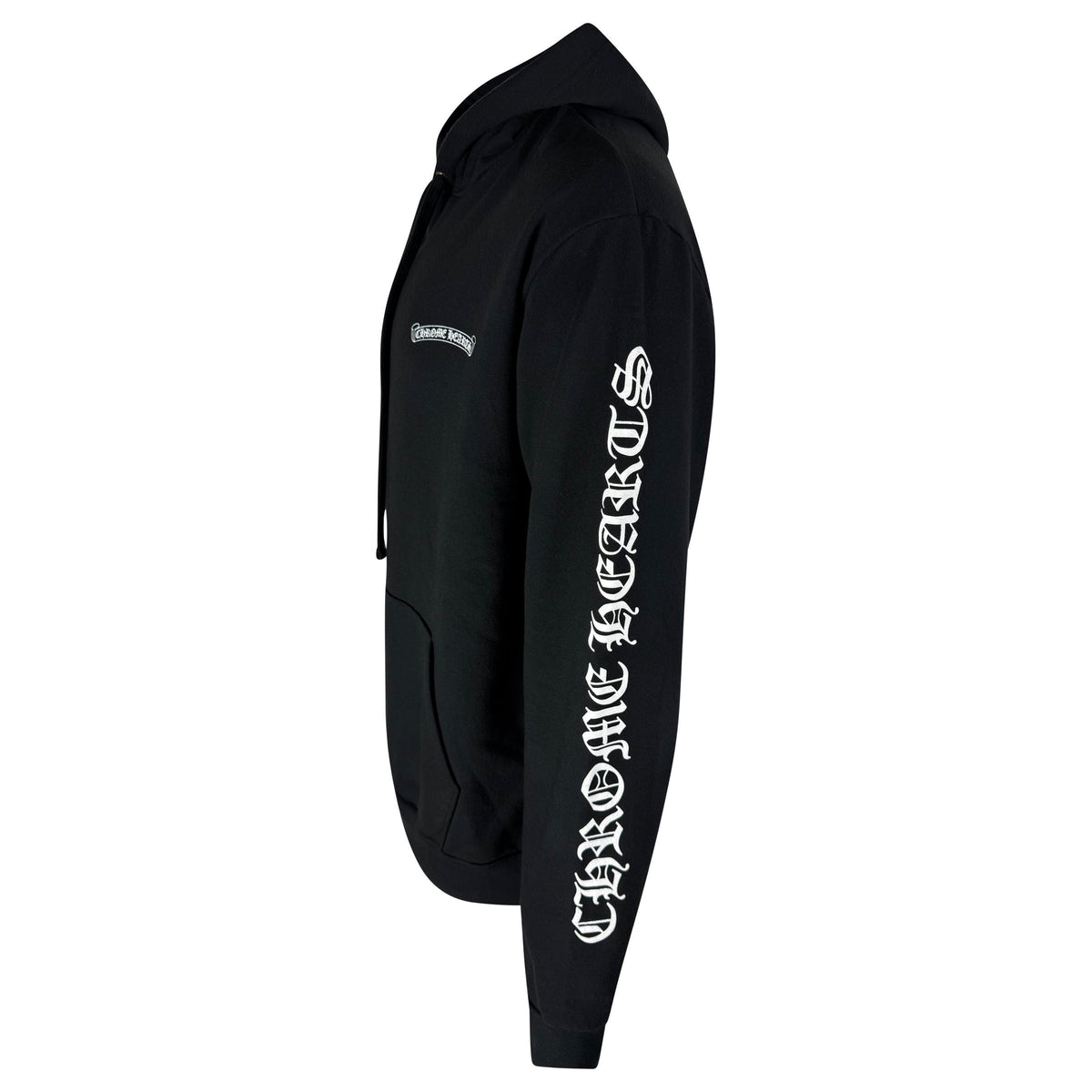 CHROME HEARTS BLACK LOGO HOODIE - MEDIUM (Fits Large) | PRE OWNED