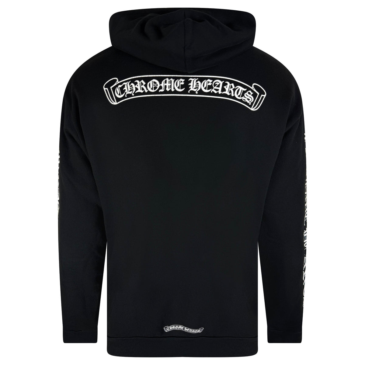 CHROME HEARTS BLACK LOGO HOODIE - MEDIUM (Fits Large) | PRE OWNED