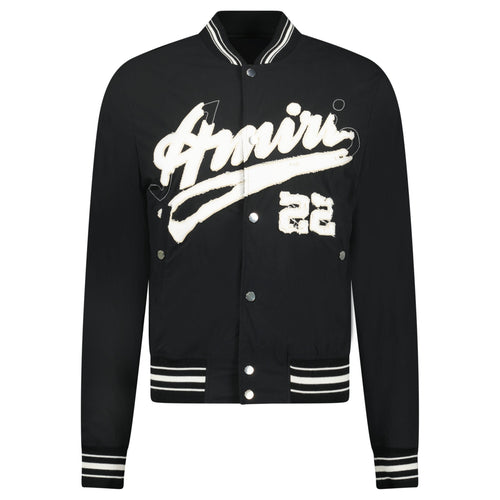 AMIRI BLAC VARSITY JACKET - LARGE (Fits M) - Affluent ArchivesUsed HIGH END DESIGNER CLOTHING