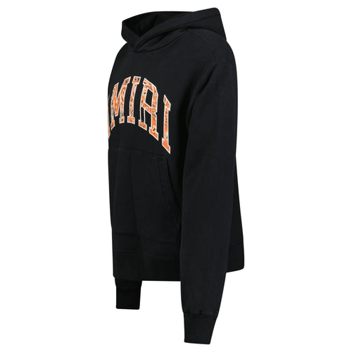 AMIRI BLACK / ORANGE DISTRESSED HOODE - LARGE - Affluent ArchivesUsed HIGH END DESIGNER CLOTHING
