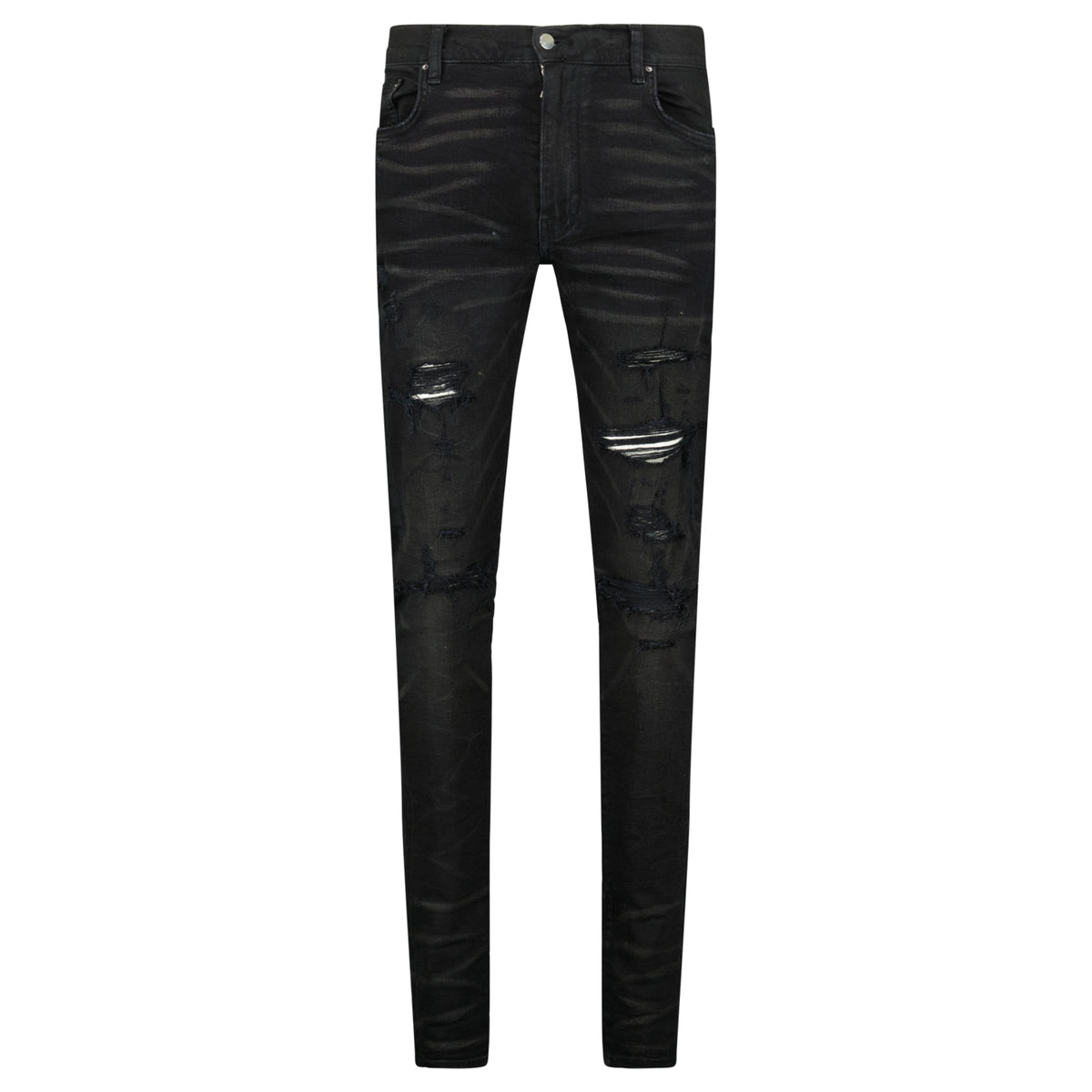 AMIRI LIGHT BLACK DENIM JEANS - W32/L32 | PRE OWNED - Affluent ArchivesUsed HIGH END DESIGNER CLOTHING