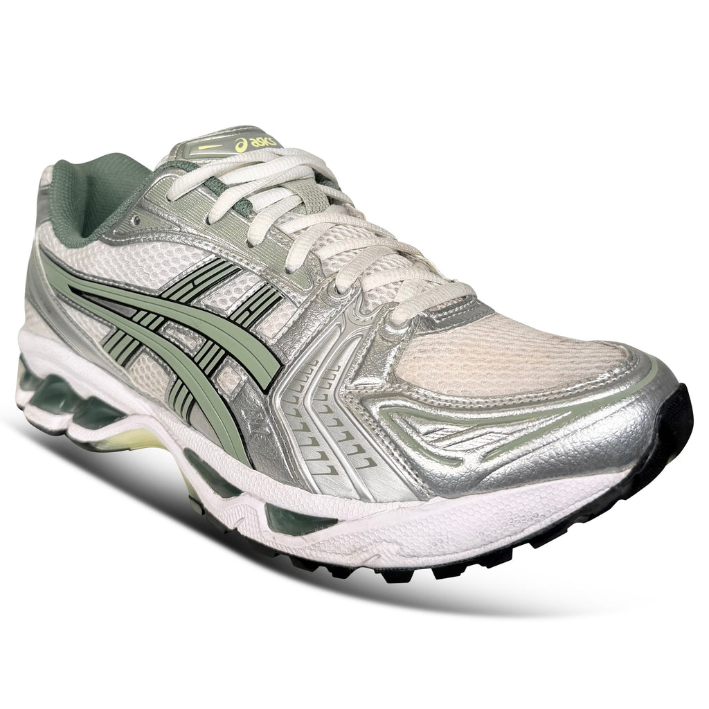 ASIC GEL KAYANO TRAINER SILVER GREEN - UK 8.5 (42.5) | PRE OWNED - Affluent ArchivesUsed HIGH END DESIGNER CLOTHING