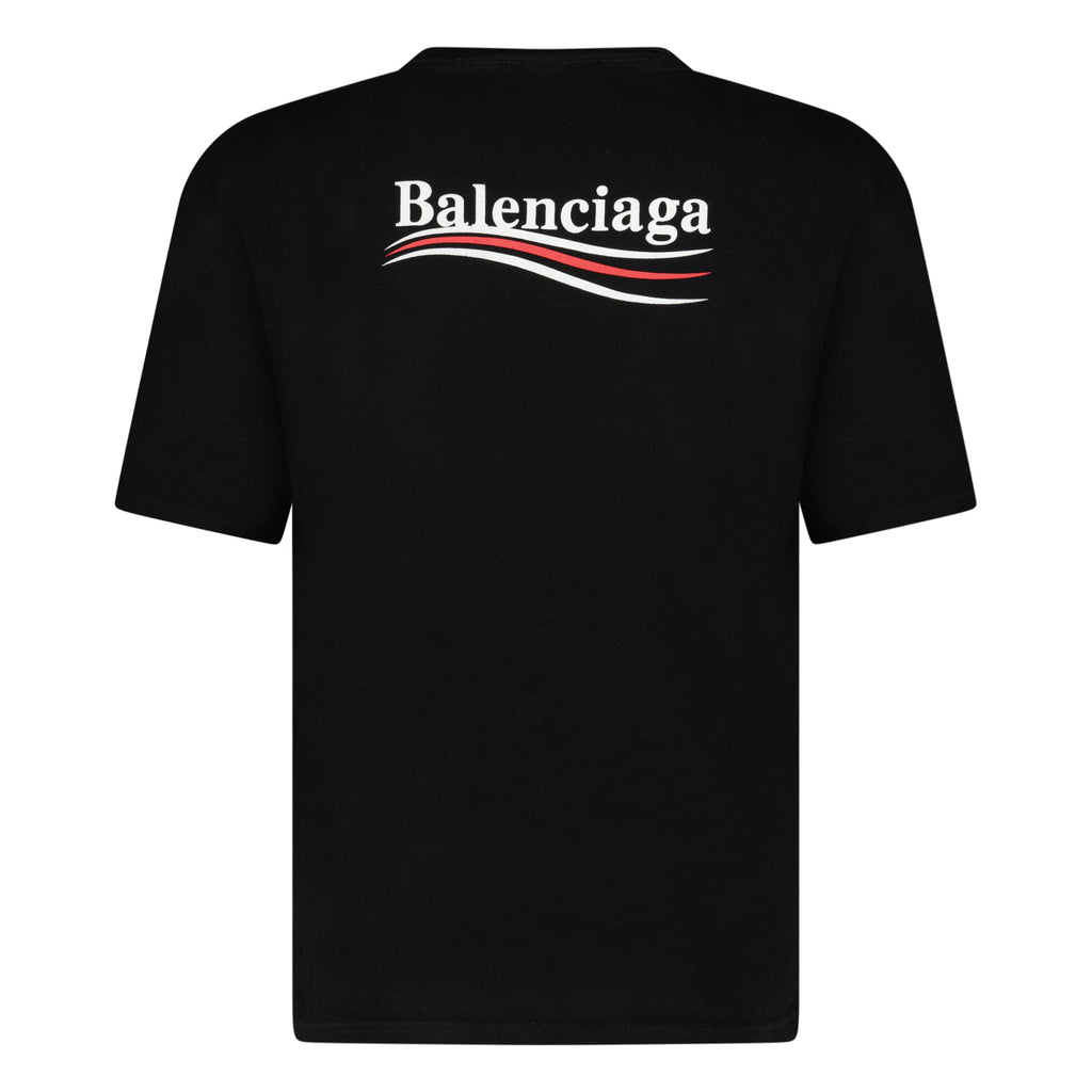 BALENCIAGA POLITCAL T SHIRT BLACK - XL (Fits M) - affluentarchivesUsed HIGH END DESIGNER CLOTHING
