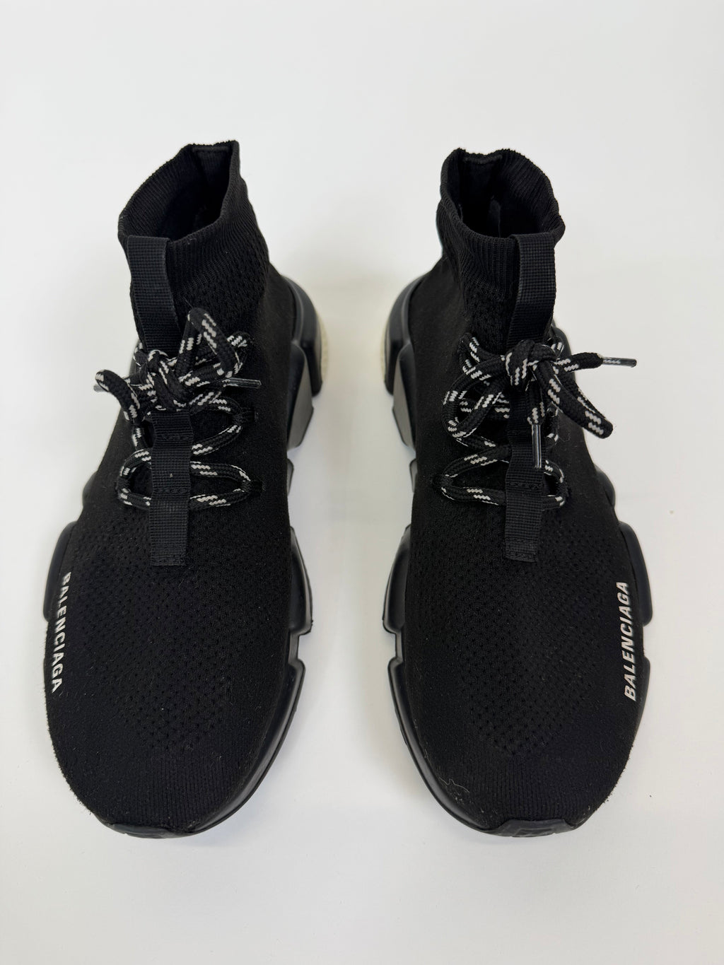 BALENCIAGA SPEED KNIT BLACK - UK 7 (41) - Affluent ArchivesUsed HIGH END DESIGNER CLOTHING