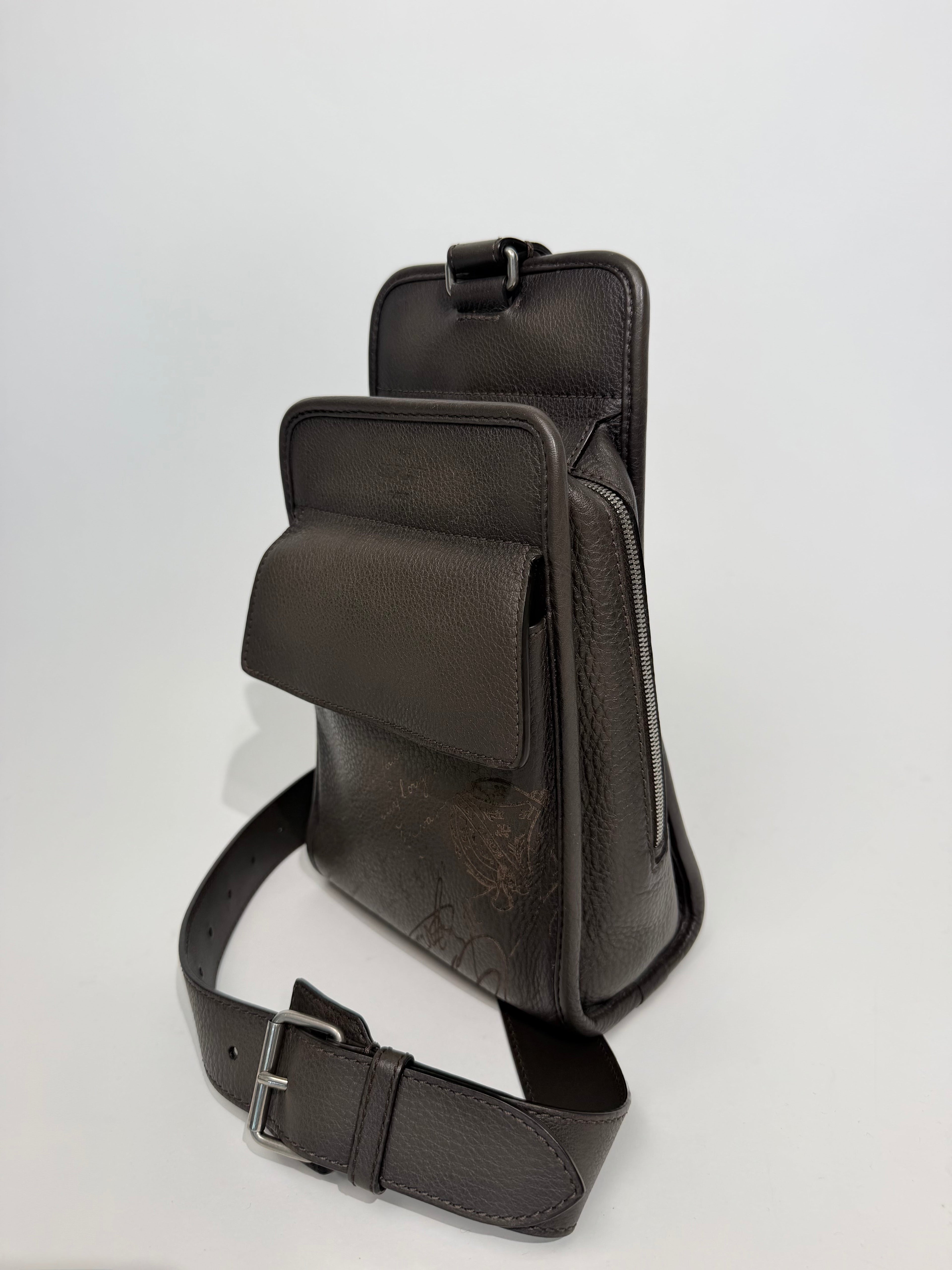 BERLUTI PERIPLE SLING BAG CALF LEATHER | PRE OWNED - Affluent ArchivesUsed HIGH END DESIGNER CLOTHING
