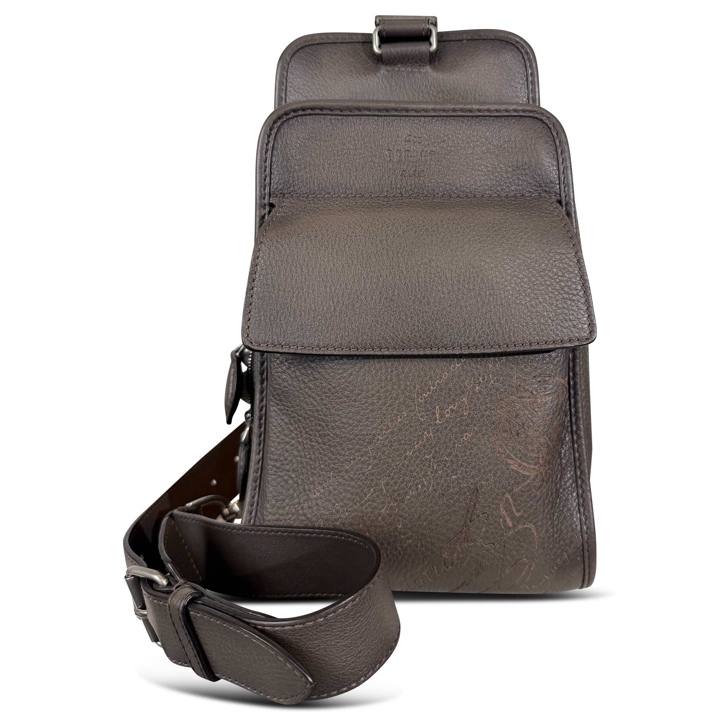 BERLUTI PERIPLE SLING BAG CALF LEATHER | PRE OWNED - Affluent ArchivesUsed HIGH END DESIGNER CLOTHING