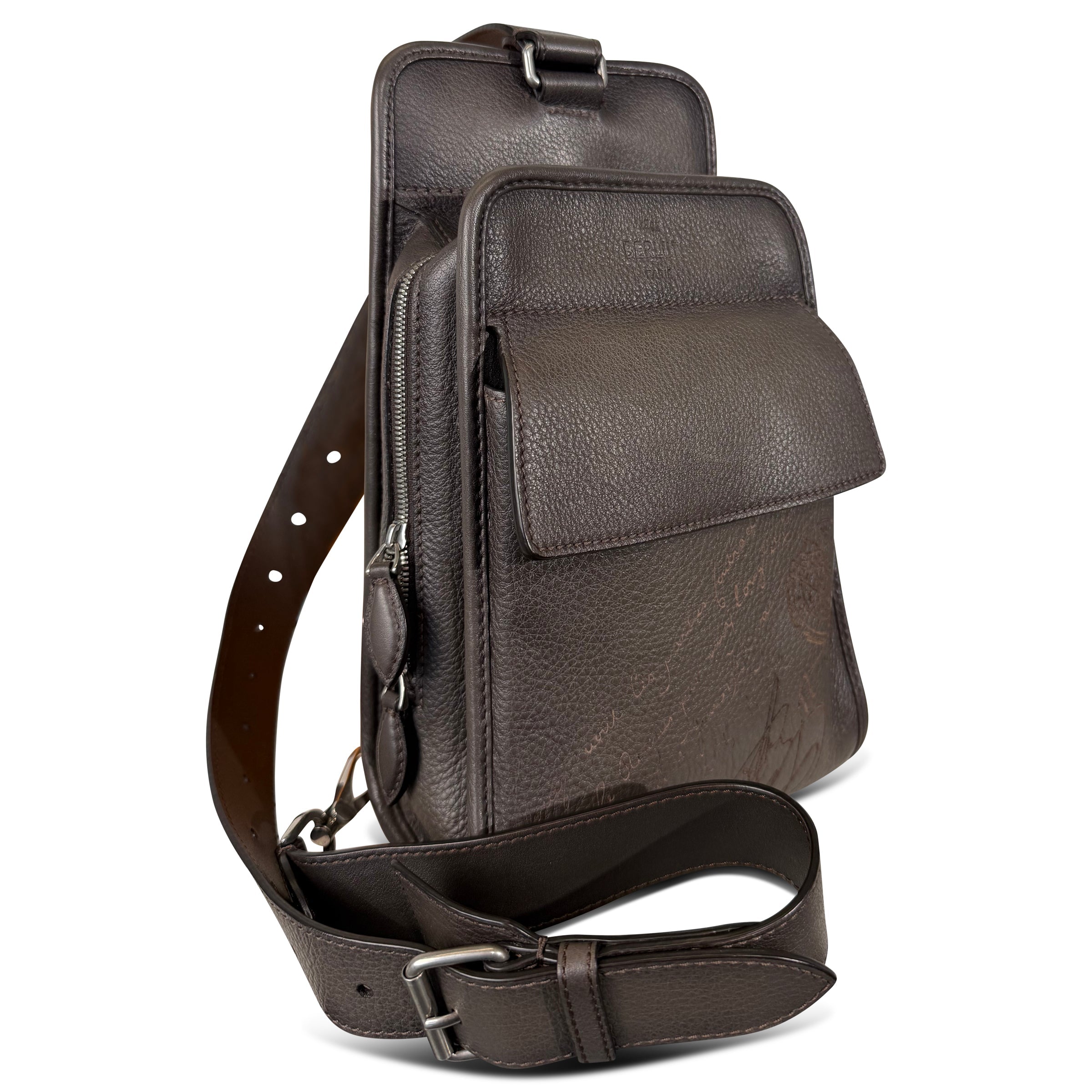 BERLUTI PERIPLE SLING BAG CALF LEATHER | PRE OWNED - Affluent ArchivesUsed HIGH END DESIGNER CLOTHING