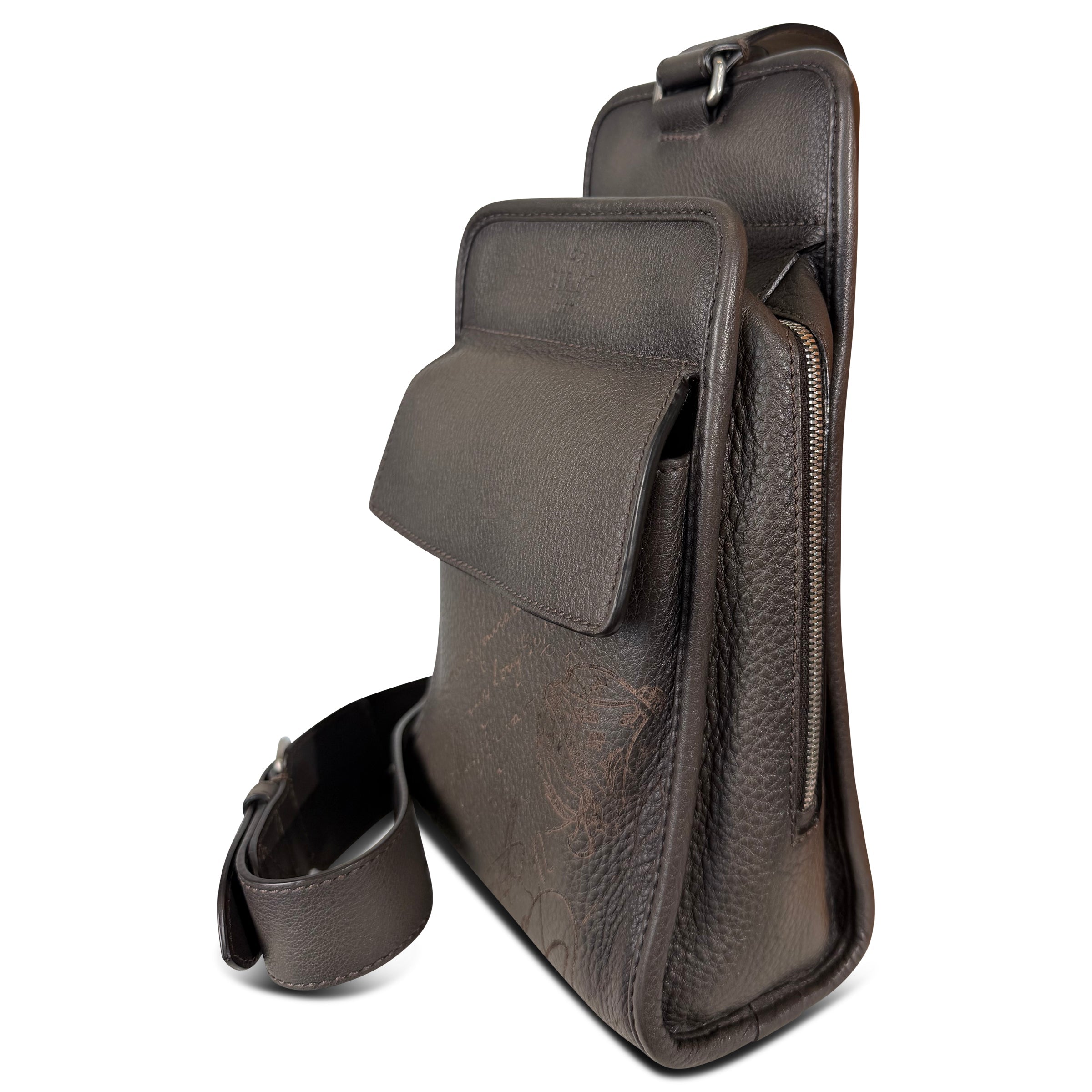 BERLUTI PERIPLE SLING BAG CALF LEATHER | PRE OWNED - Affluent ArchivesUsed HIGH END DESIGNER CLOTHING