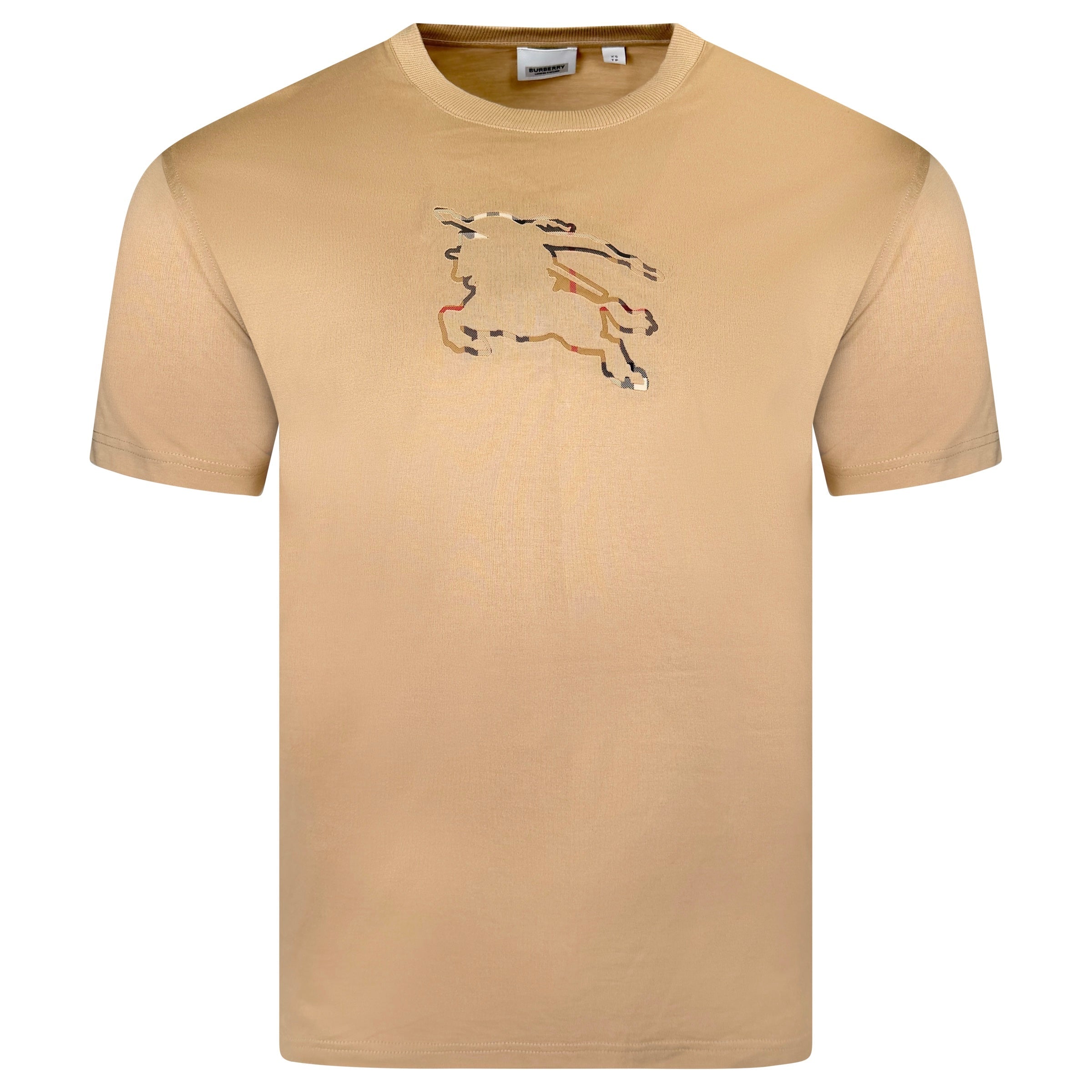 BUBRERRY BEIGE LOGO T SHIRT - XS (Fits Medium) - Affluent ArchivesUsed HIGH END DESIGNER CLOTHING