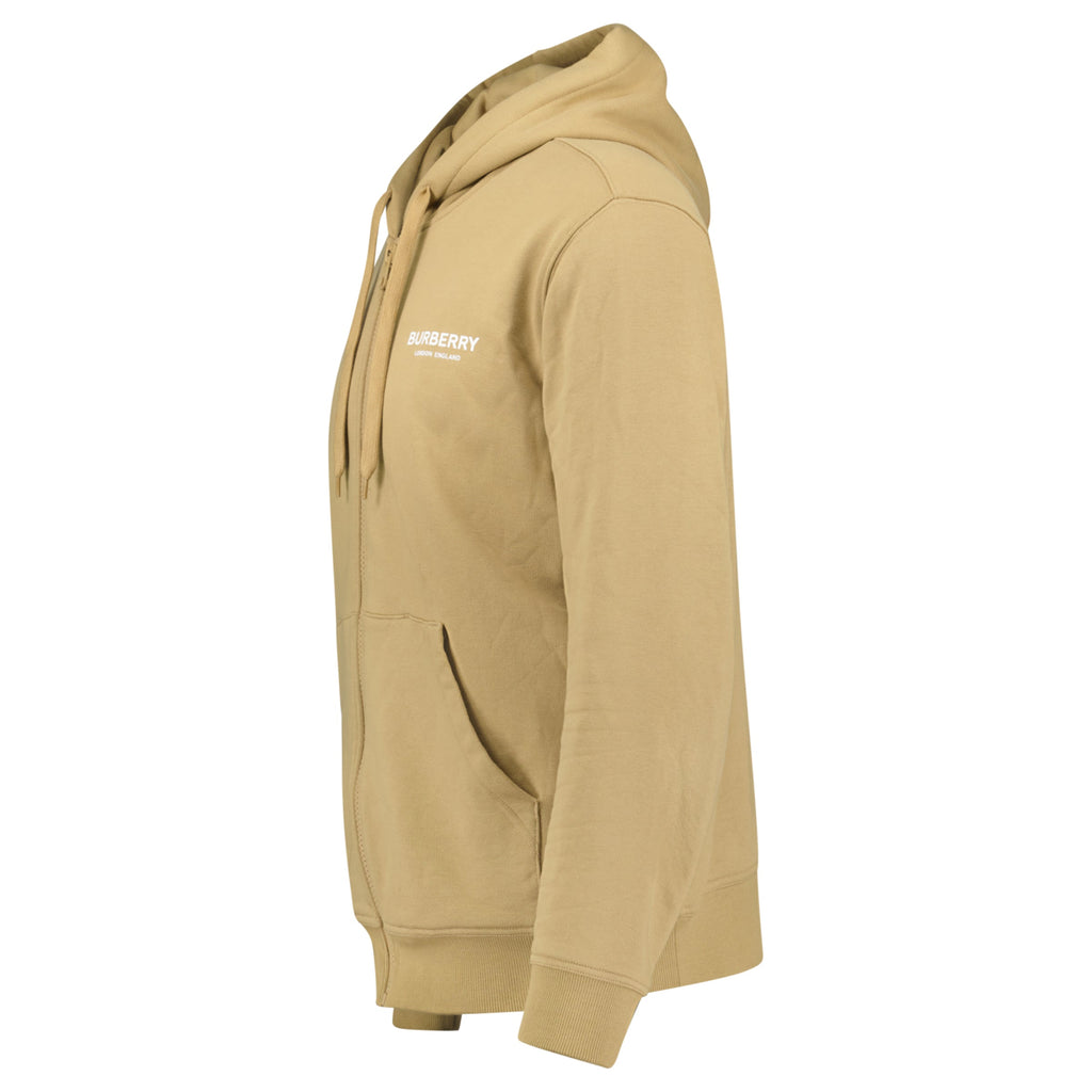 BURBERRY BEIGE LOGO HOODIE - LARGE (Fits XL) - Affluent ArchivesUsed HIGH END DESIGNER CLOTHING