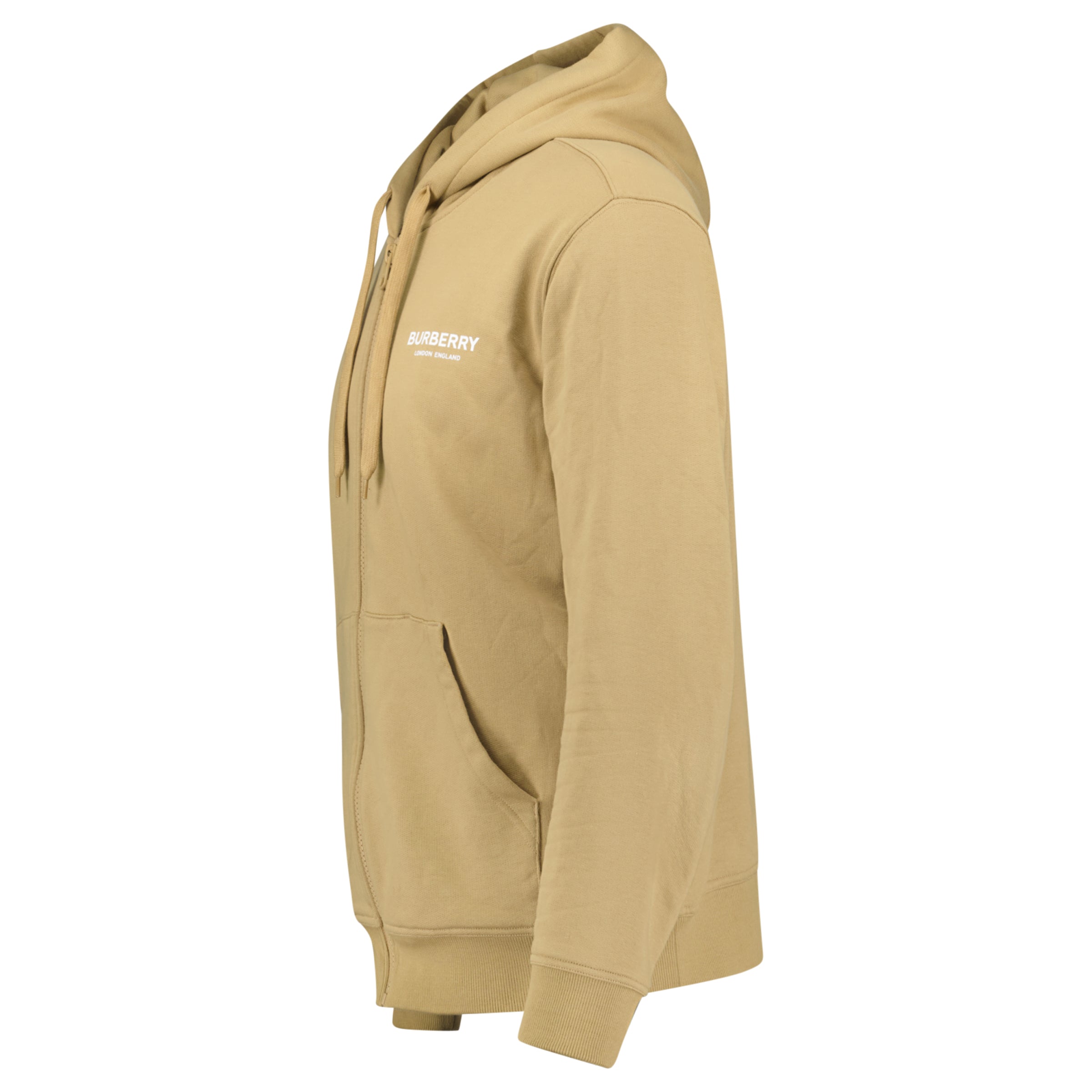 BURBERRY BEIGE LOGO HOODIE - LARGE (Fits XL) - Affluent ArchivesUsed HIGH END DESIGNER CLOTHING