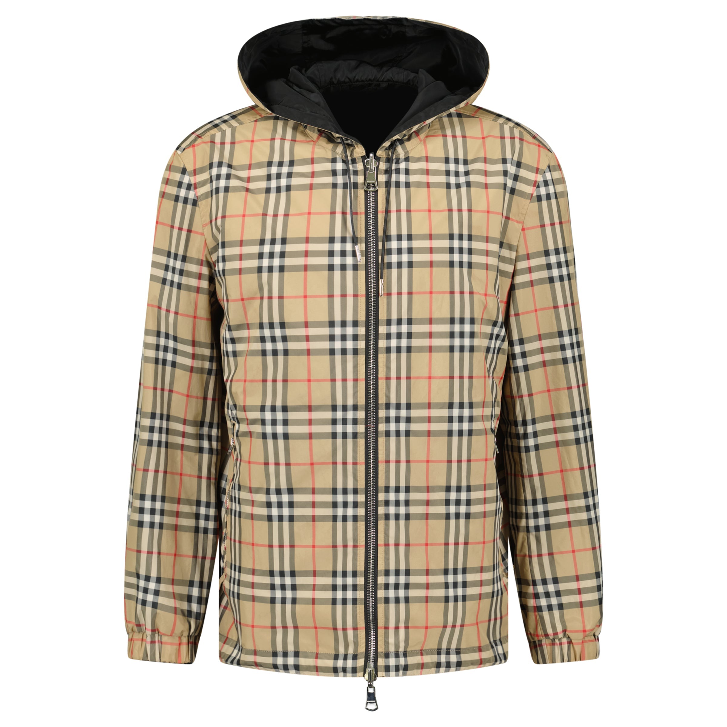 BURBERRY BLACK / CHECKED REVERSIBLE JACKET - LARGE - Affluent ArchivesUsed HIGH END DESIGNER CLOTHING