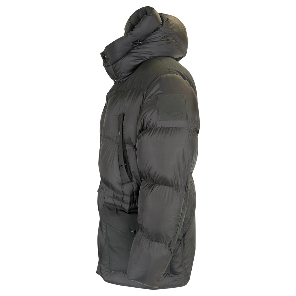 BURBERRY BLACK ' LINDFORD' PUFFER COAT - LARGE (Fits XL) - Affluent ArchivesUsed HIGH END DESIGNER CLOTHING