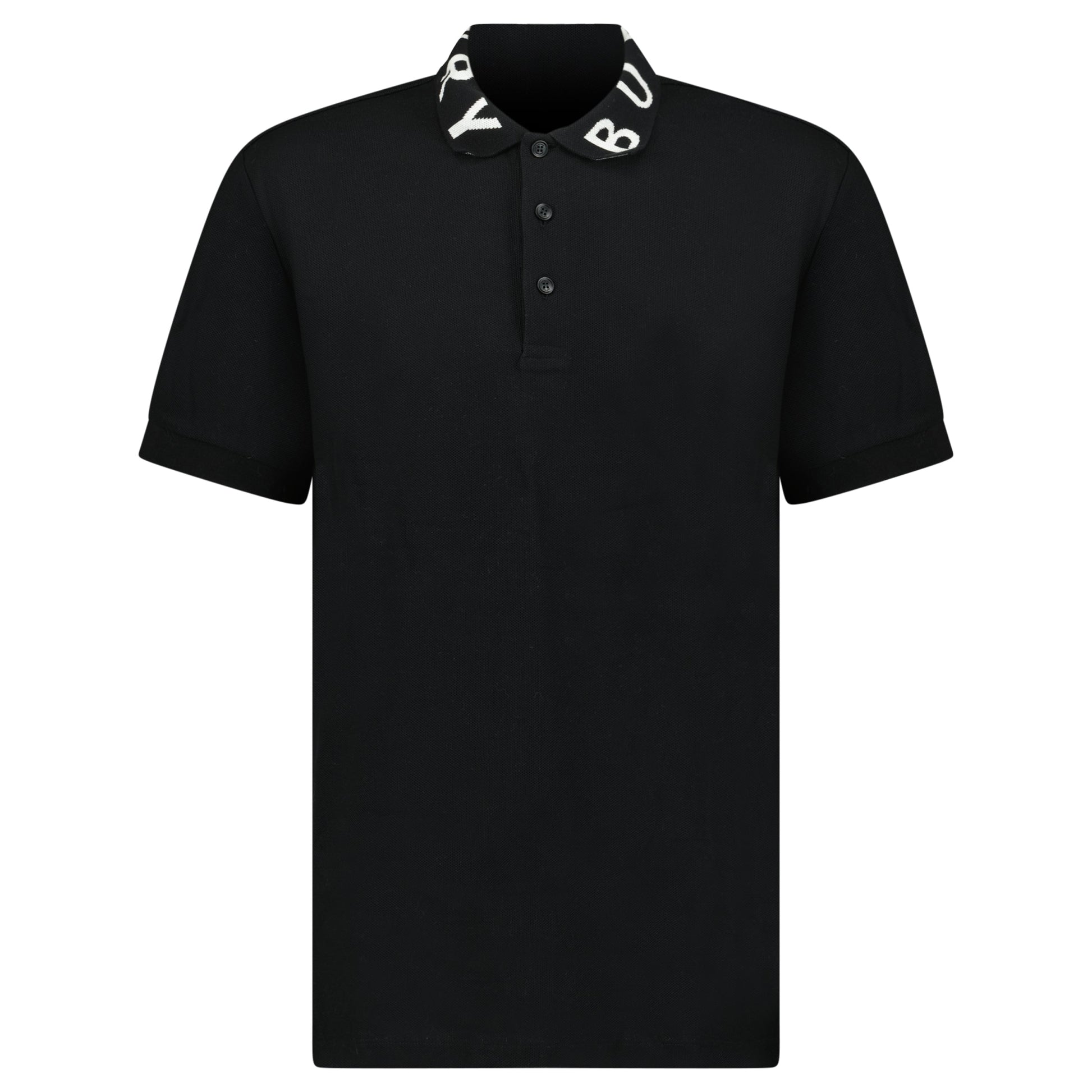BURBERRY BLACK LOGO COLLAR POLO - XL (NEW WITH TAGS) - Affluent ArchivesUsed HIGH END DESIGNER CLOTHING