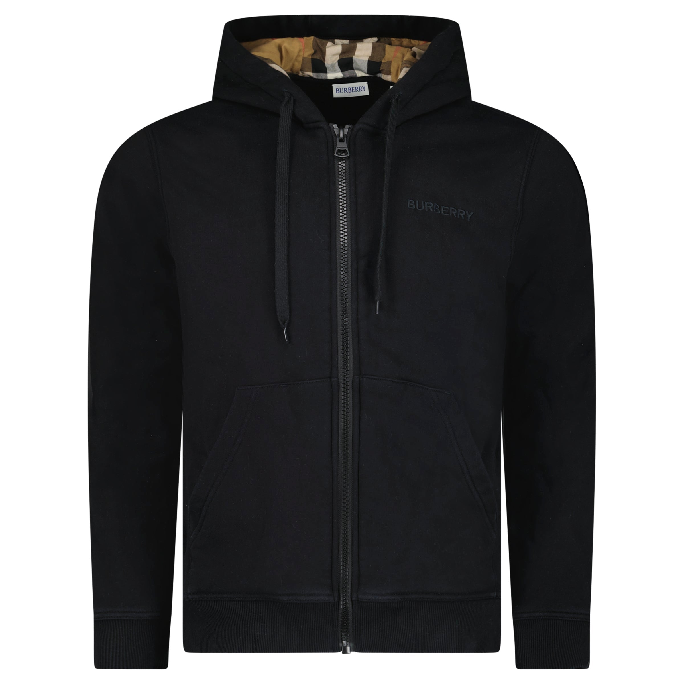 BURBERRY BLACK LOGO HOODIE - MEDIUM | PRE OWNED - Affluent ArchivesUsed HIGH END DESIGNER CLOTHING