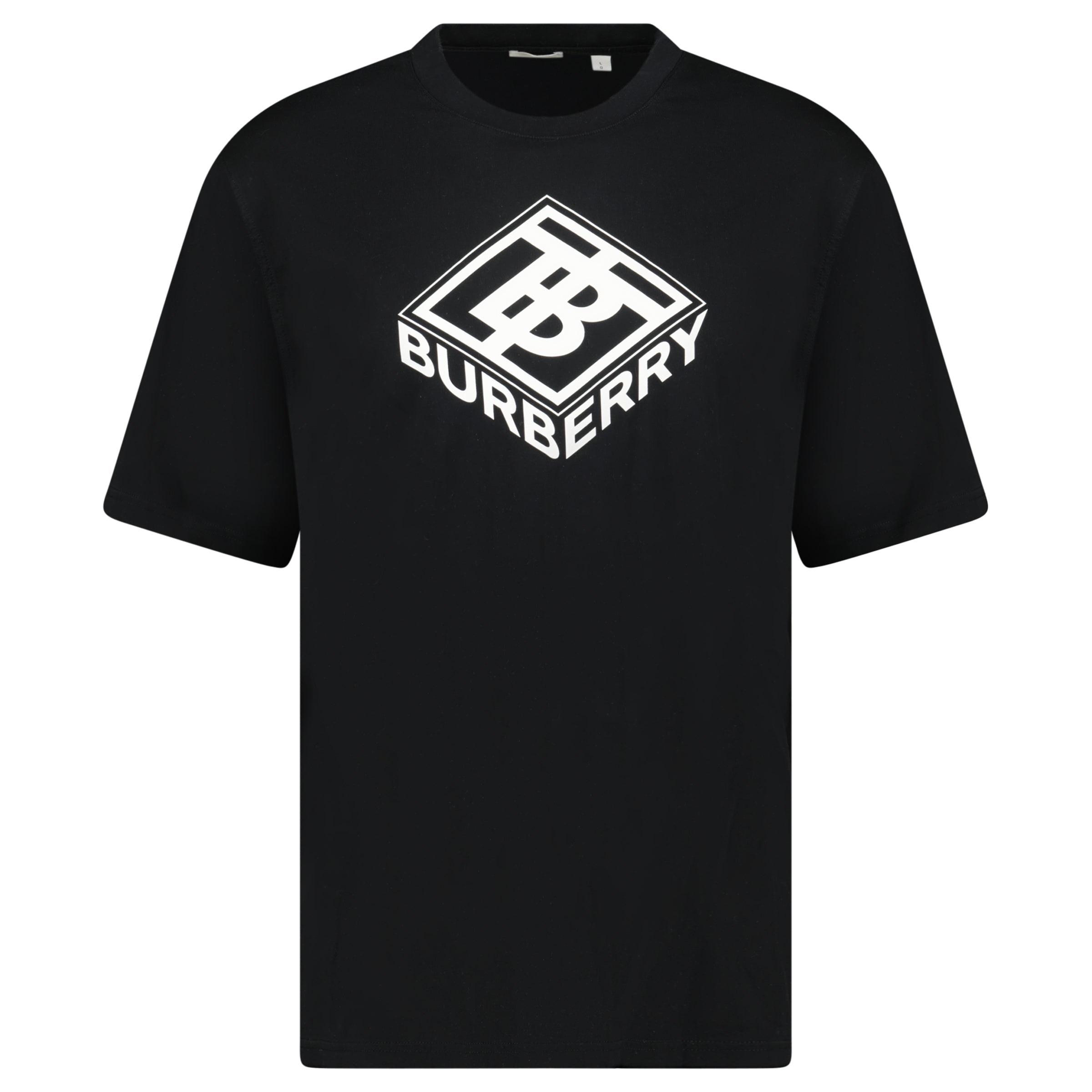 BURBERRY BLACK LOGO T SHIRT - LARGE - Affluent ArchivesUsed HIGH END DESIGNER CLOTHING