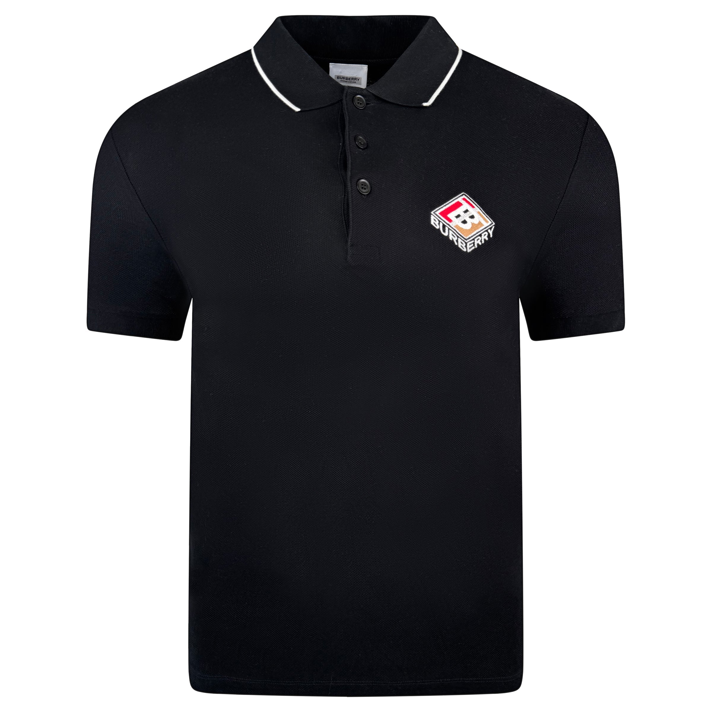 BURBERRY BLACK POLO - SMALL - Affluent ArchivesUsed HIGH END DESIGNER CLOTHING