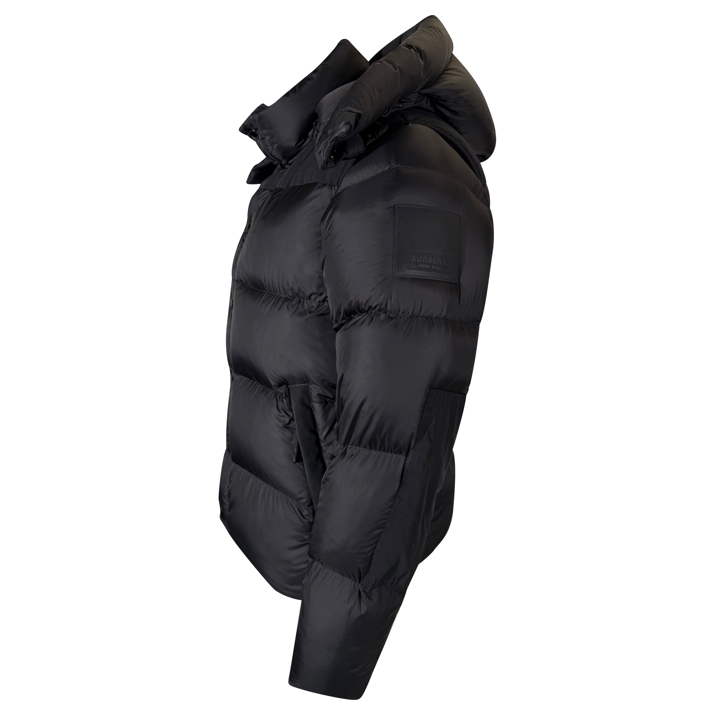 BURBERRY BLACK PUFFER COAT - SMALL (Fits Medium) - Affluent ArchivesUsed HIGH END DESIGNER CLOTHING