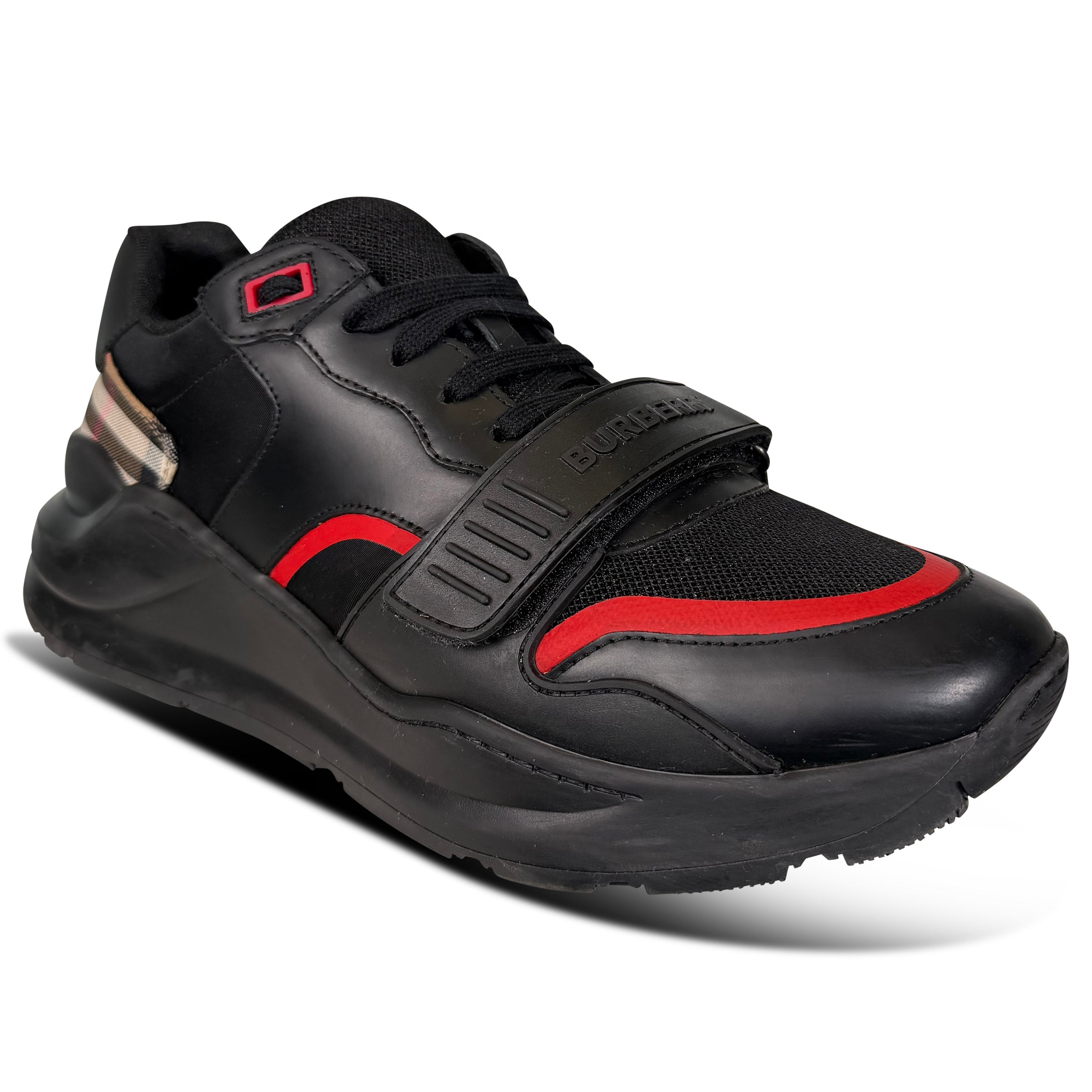 BURBERRY BLACK TRAINER - UK 10 (Fit 11) | PRE OWNED - Affluent ArchivesUsed HIGH END DESIGNER CLOTHING