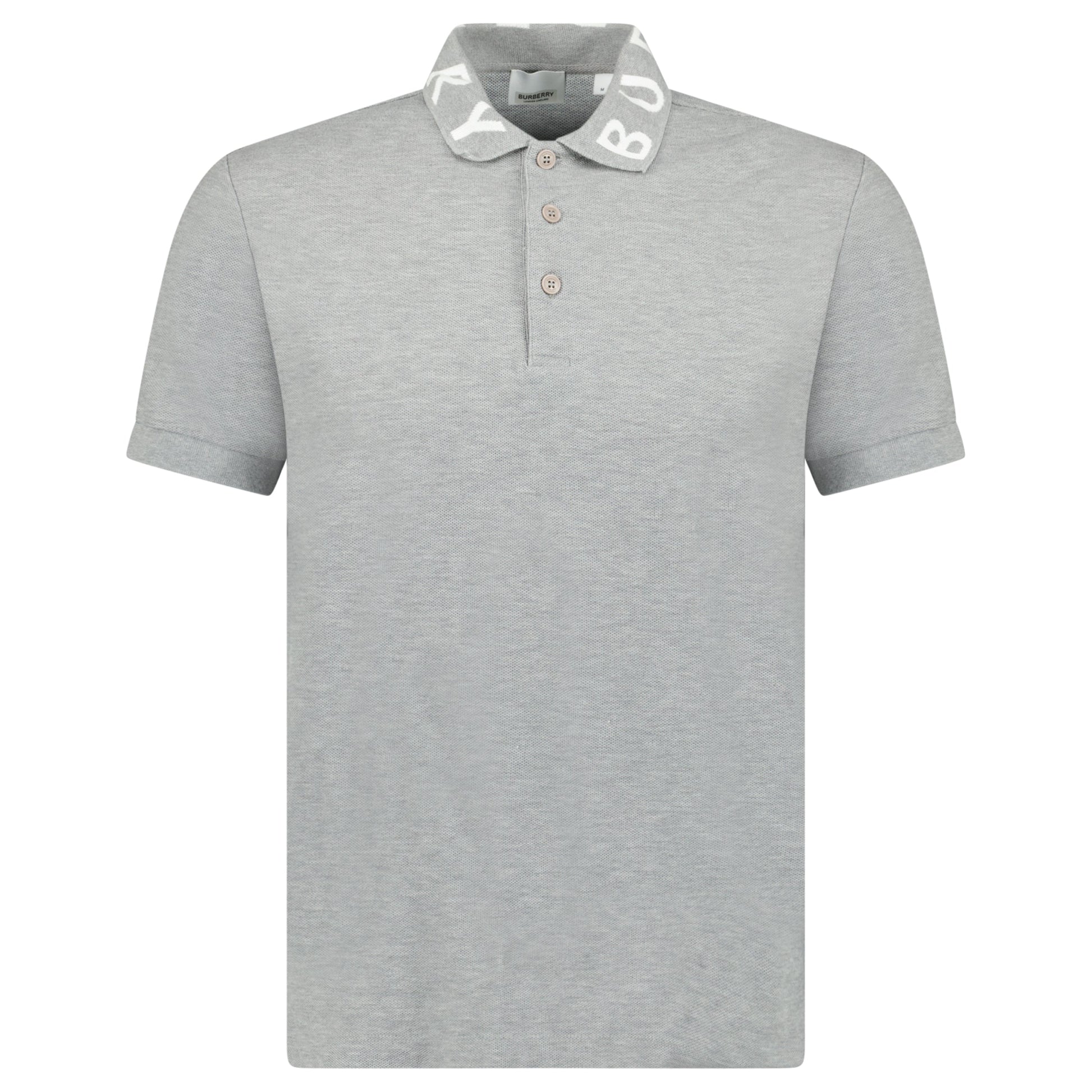 BURBERRY GREY COLLAR LOGO POLO - MEDIUM - Affluent ArchivesUsed HIGH END DESIGNER CLOTHING