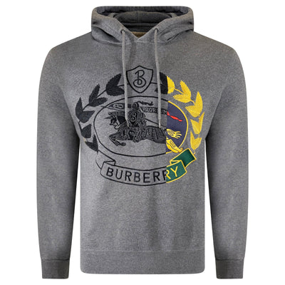 Burberry Logo Hoodie Grey - Medium | Pre-Owned
