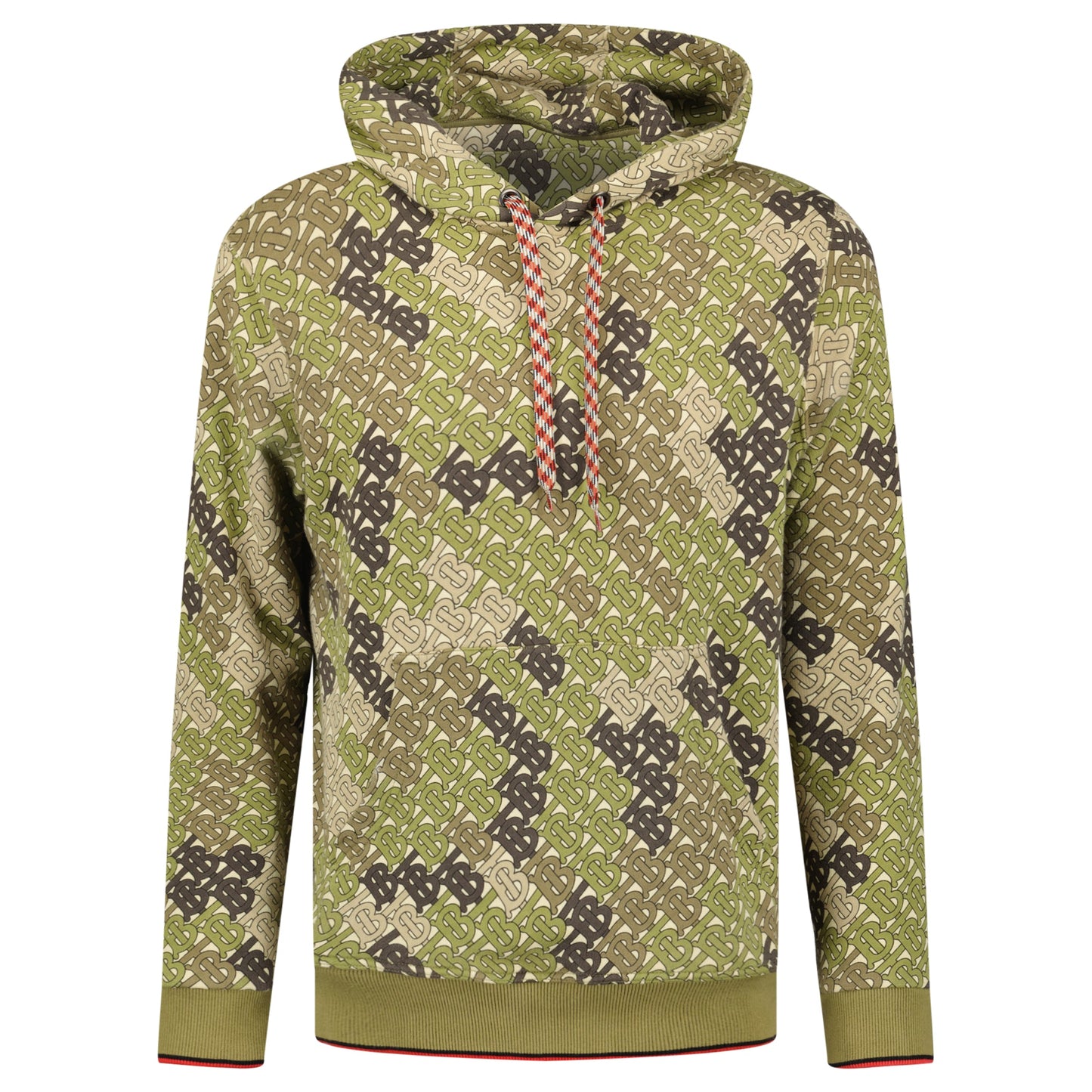BURBERRY LOGO KHAKI HOODIE - SMALL (Fits M) - Affluent ArchivesUsed HIGH END DESIGNER CLOTHING