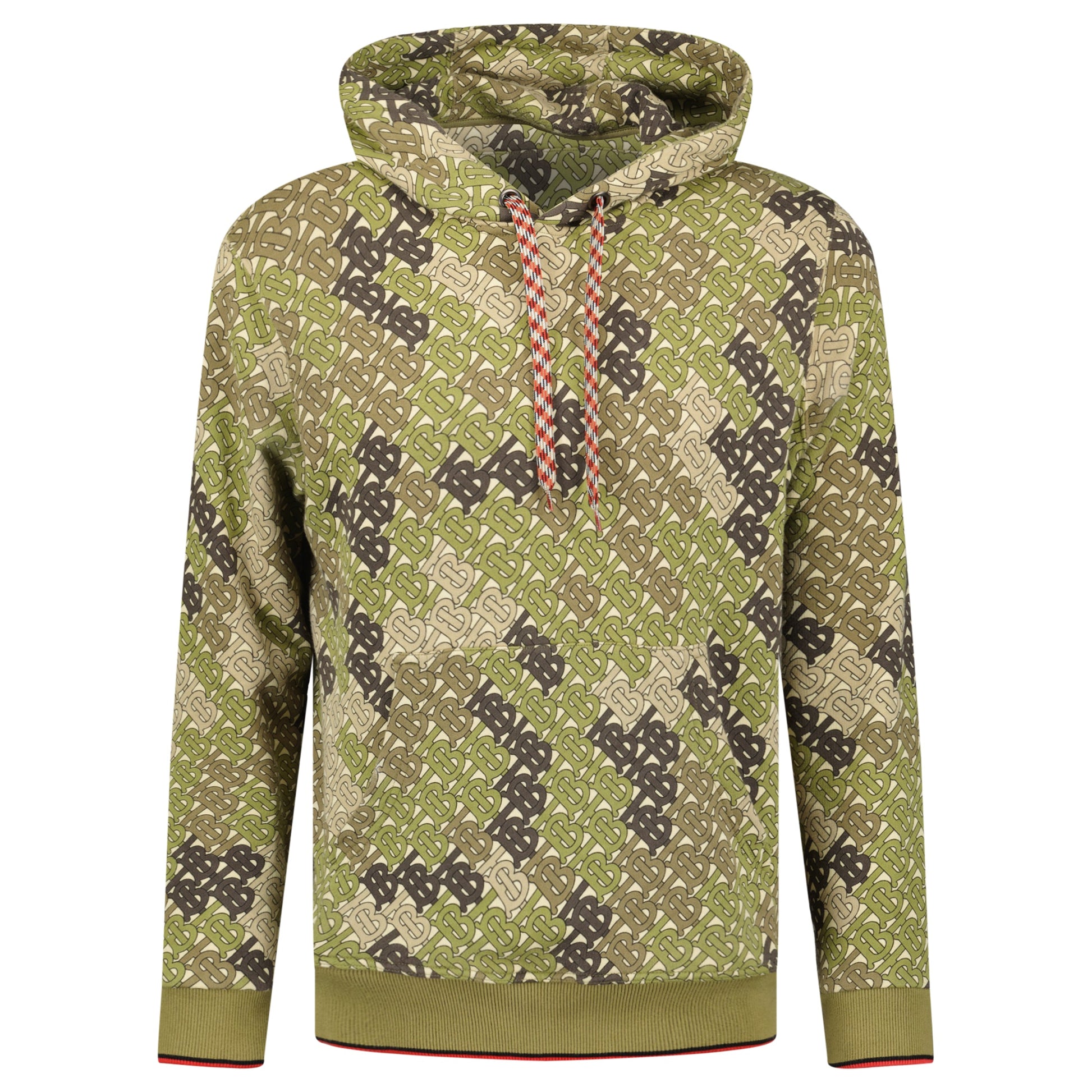 BURBERRY LOGO KHAKI HOODIE - SMALL (Fits M) - Affluent ArchivesUsed HIGH END DESIGNER CLOTHING