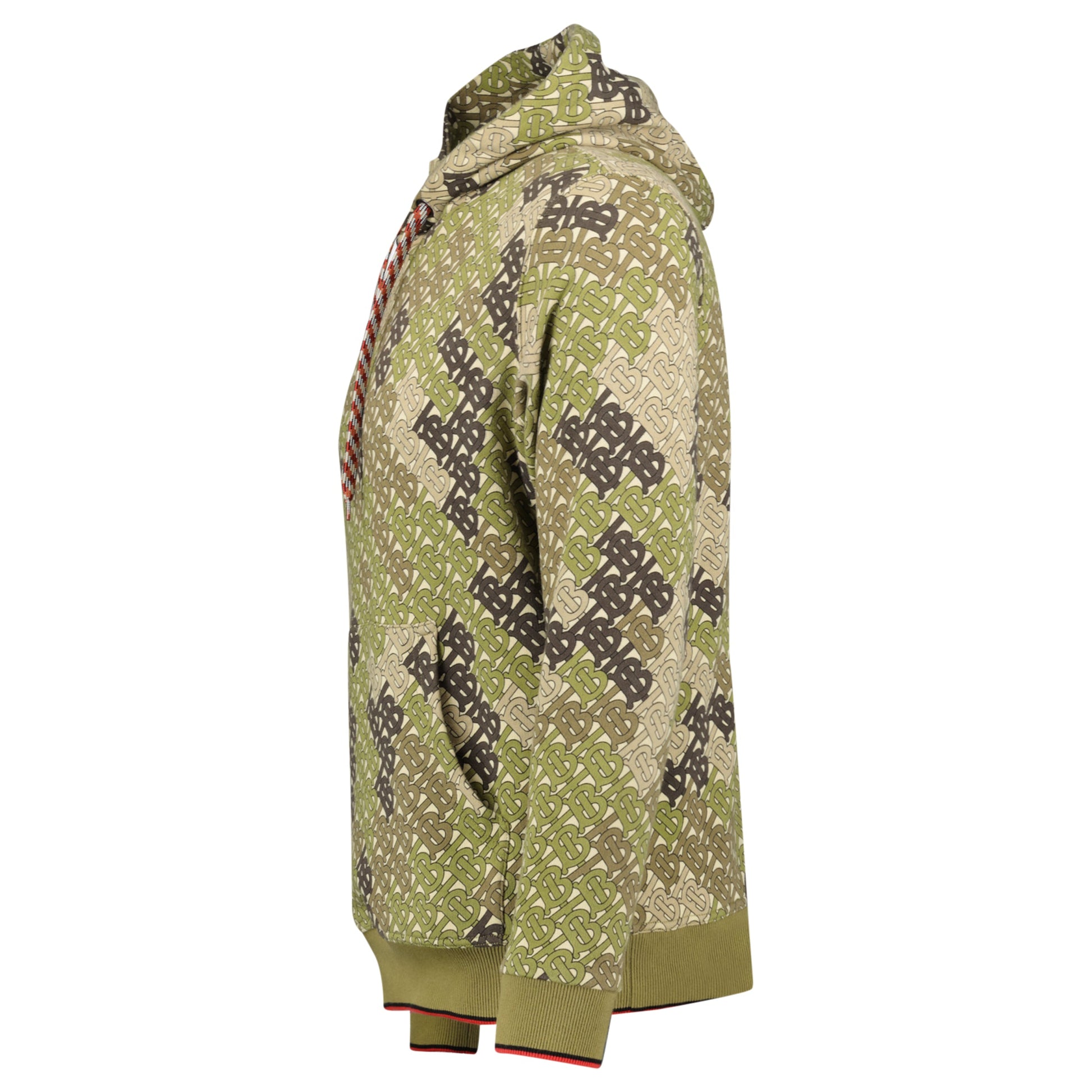 BURBERRY LOGO KHAKI HOODIE - SMALL (Fits M) - Affluent ArchivesUsed HIGH END DESIGNER CLOTHING
