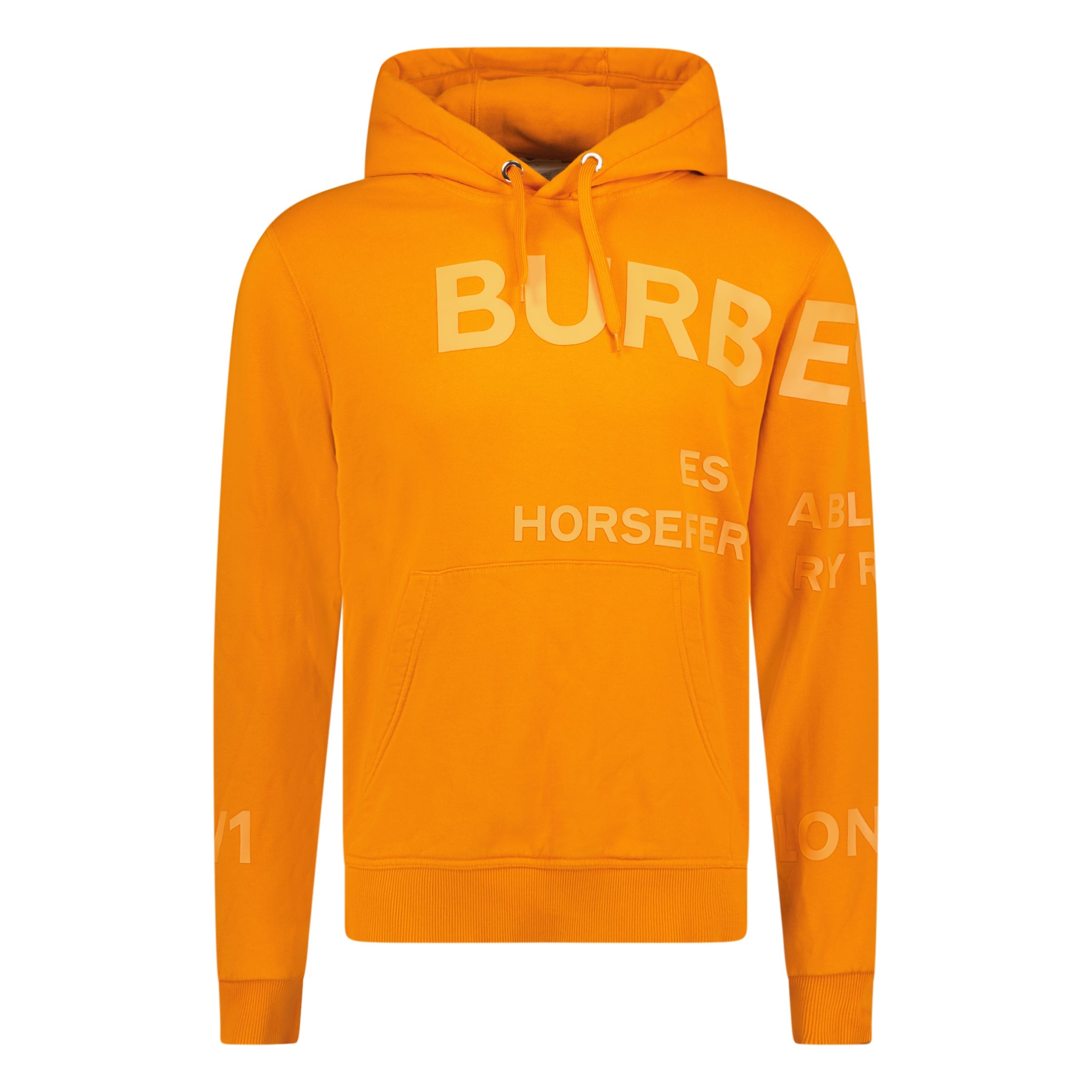 BURBERRY LOGO ORANGE HOODIE SMALL Fits M affluentarchives