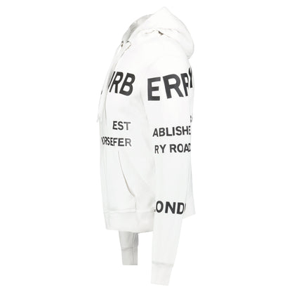 BURBERRY LOGO WHITE HOODIE - XS - Affluent ArchivesUsed HIGH END DESIGNER CLOTHING