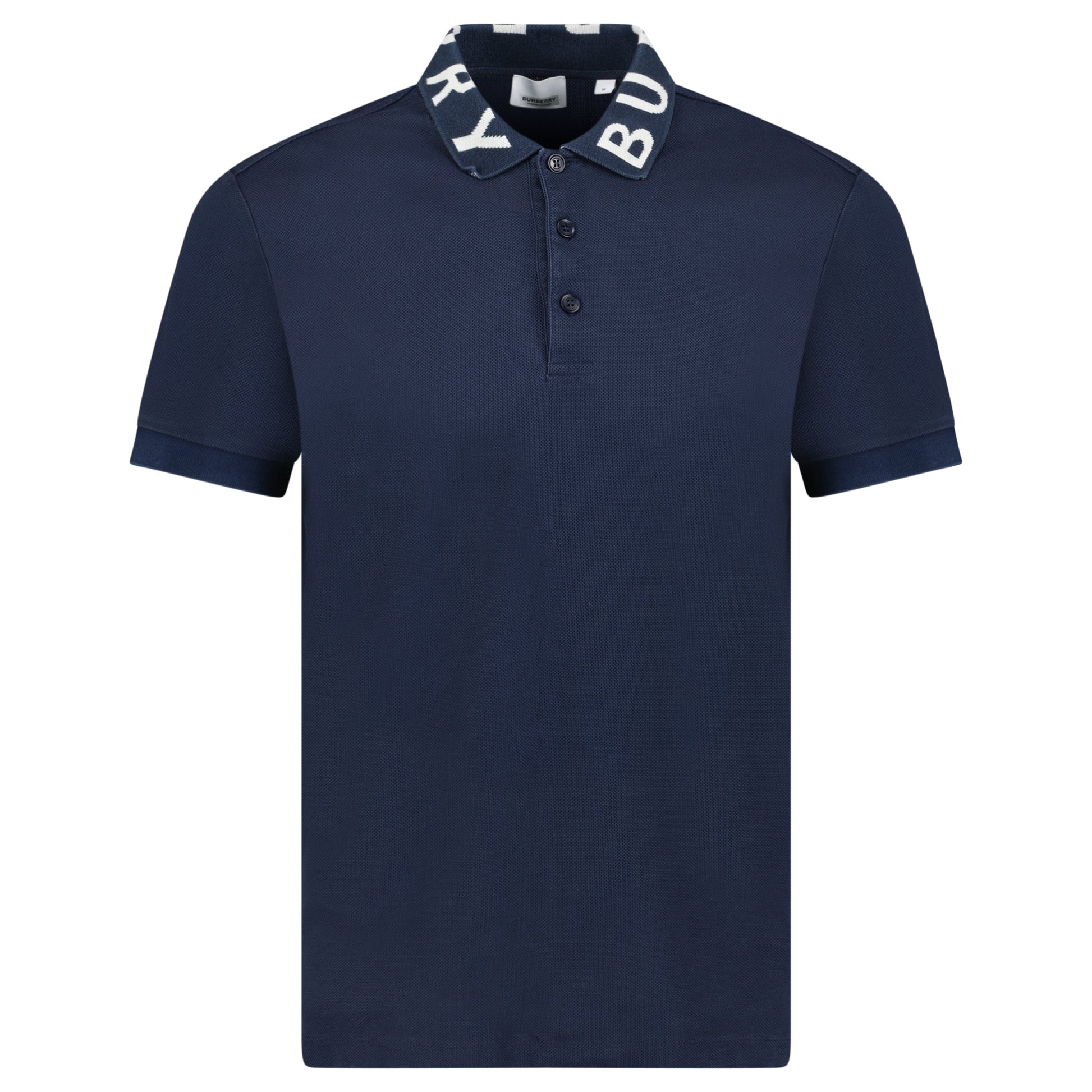 BURBERRY NAVY COLLAR LOGO POLO - MEDIUM - Affluent ArchivesUsed HIGH END DESIGNER CLOTHING