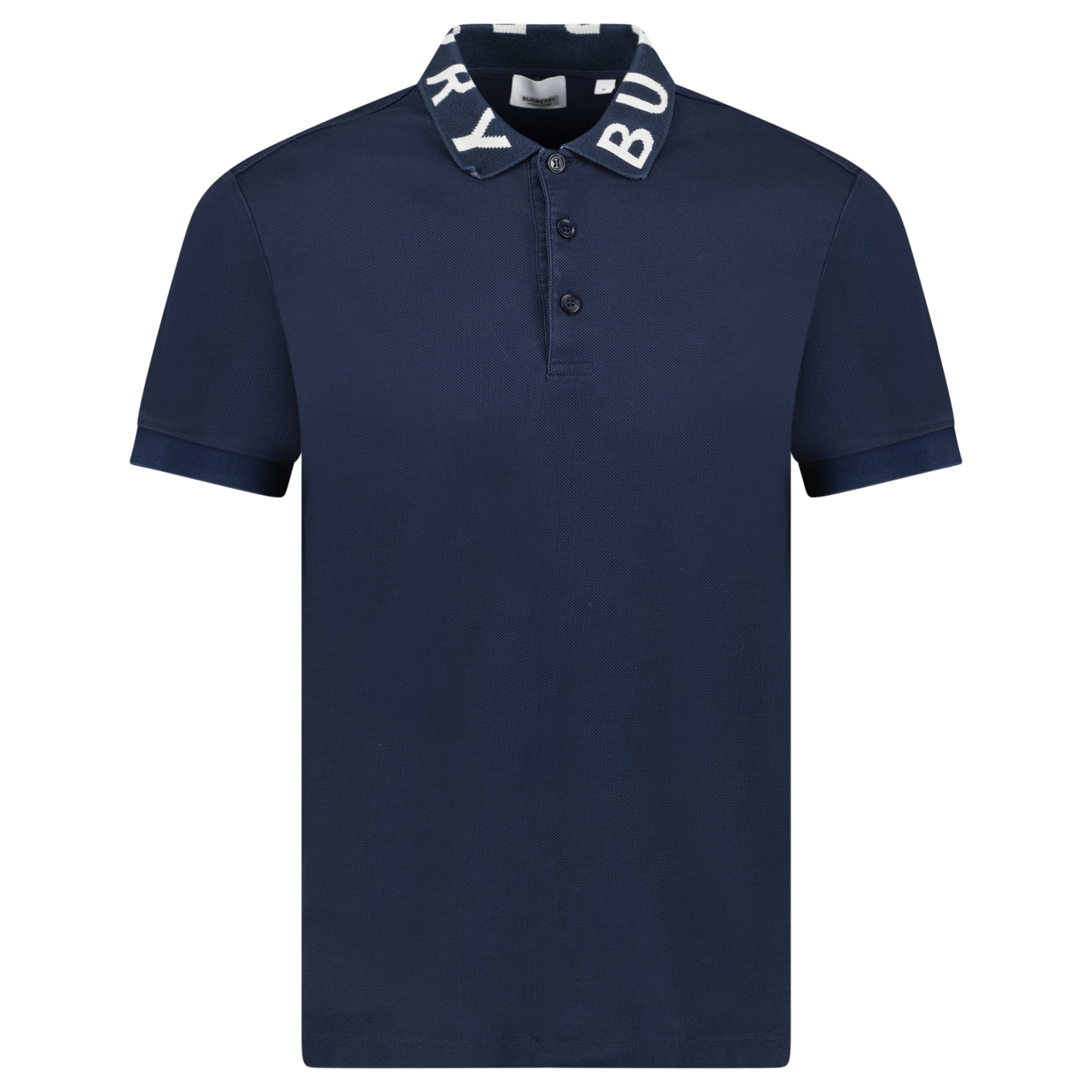 BURBERRY NAVY COLLAR LOGO POLO - MEDIUM - Affluent ArchivesUsed HIGH END DESIGNER CLOTHING