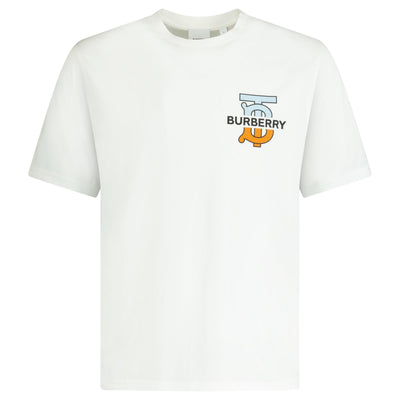 Burberry T-Shirt White - Small (Fits Medium) | Pre-Owned