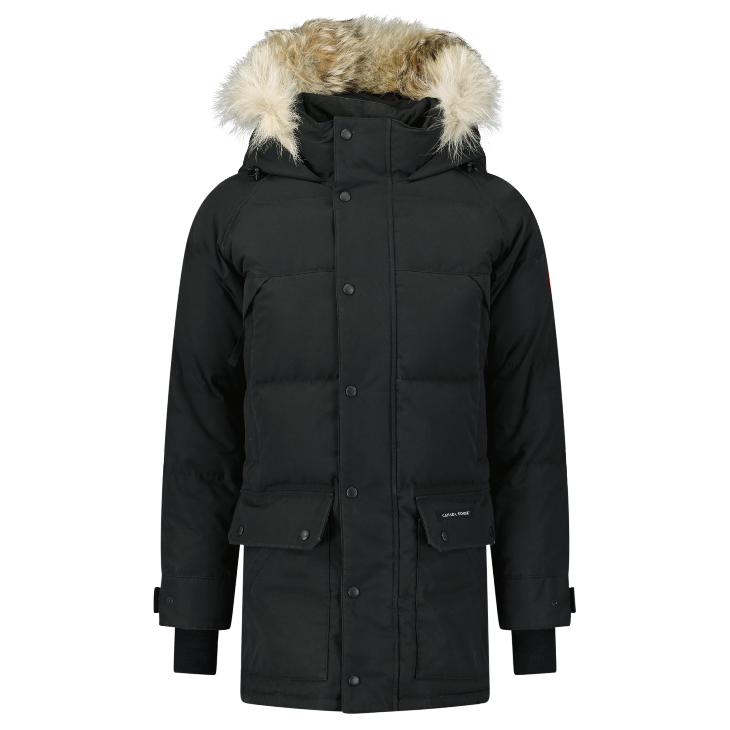 CANADA GOOSE BLACK EMORY COAT - SMALL (Fits Medium) - Affluent ArchivesUsed HIGH END DESIGNER CLOTHING