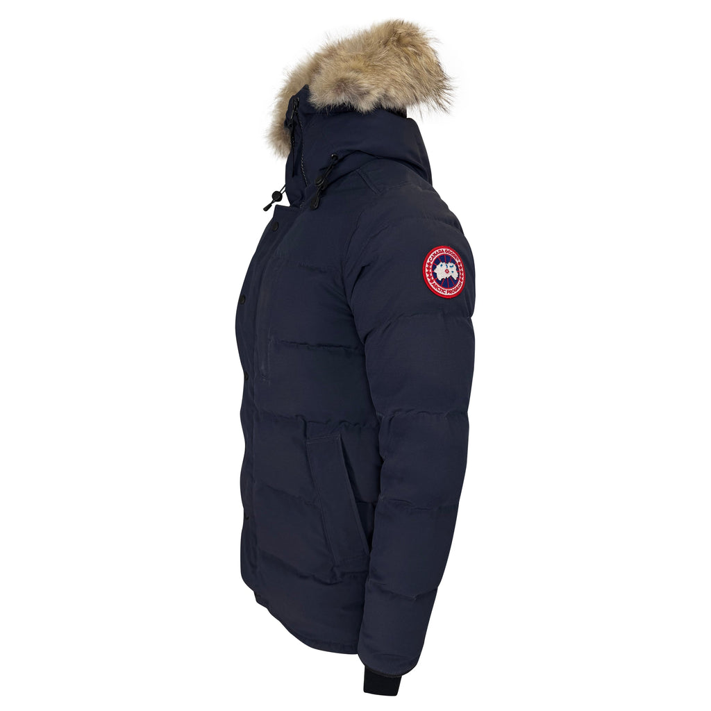 CANADA GOOSE NAVY CARSON - SMALL (Fits Medium) - Affluent ArchivesUsed HIGH END DESIGNER CLOTHING