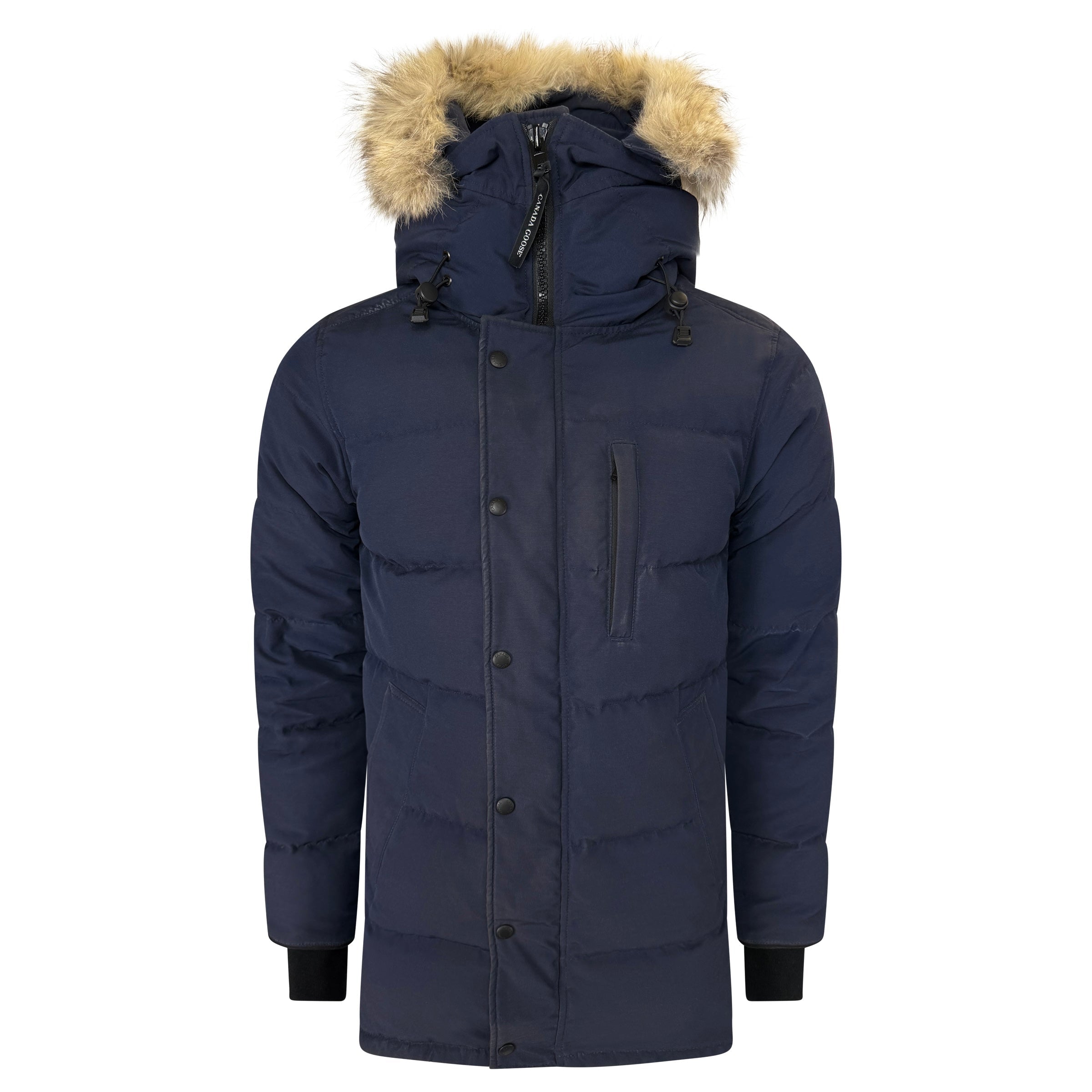 CANADA GOOSE NAVY CARSON - SMALL (Fits Medium) - Affluent ArchivesUsed HIGH END DESIGNER CLOTHING