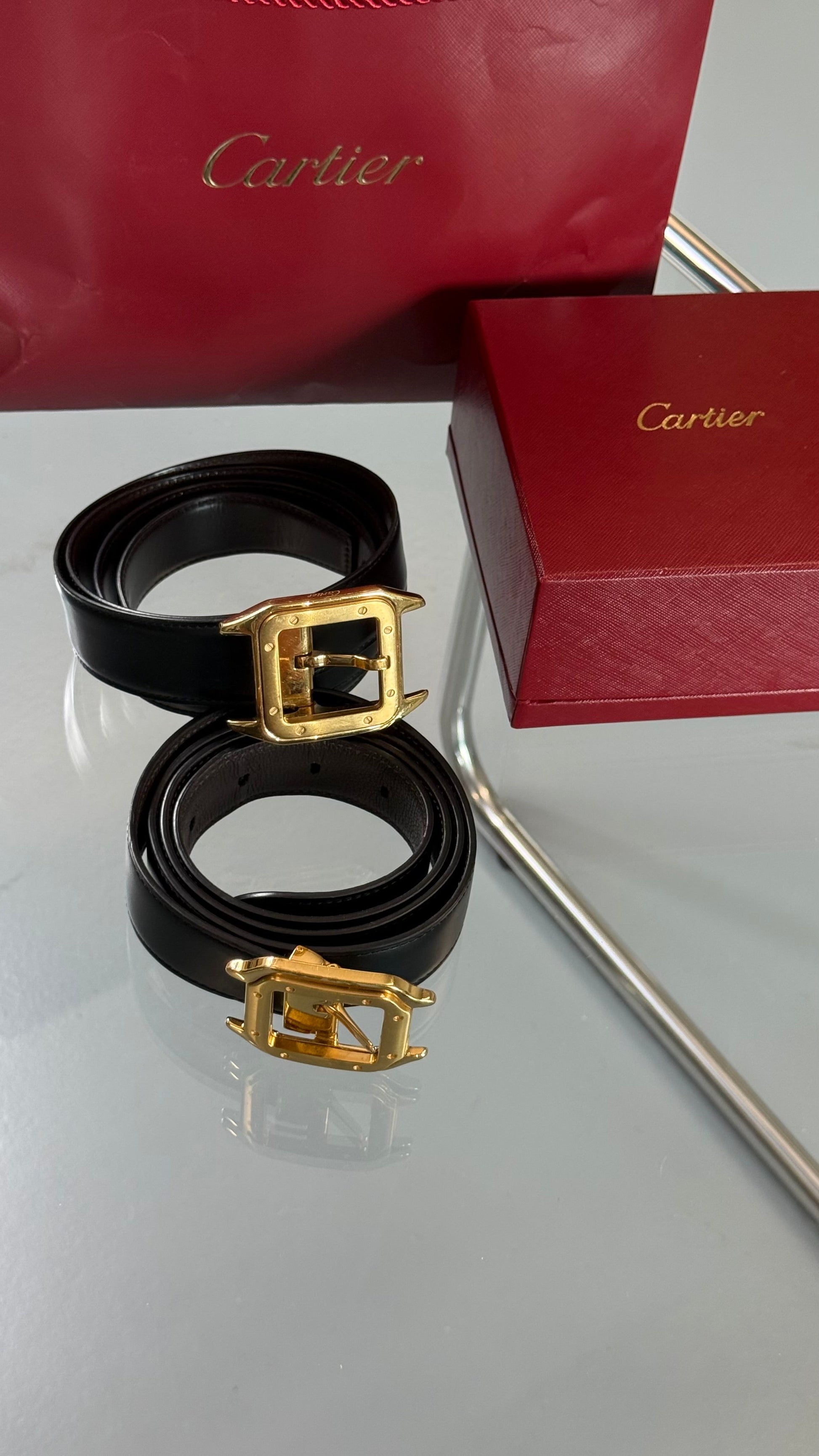 CARTIER SANTOS BELT (34 - 38W) - Affluent ArchivesUsed HIGH END DESIGNER CLOTHING