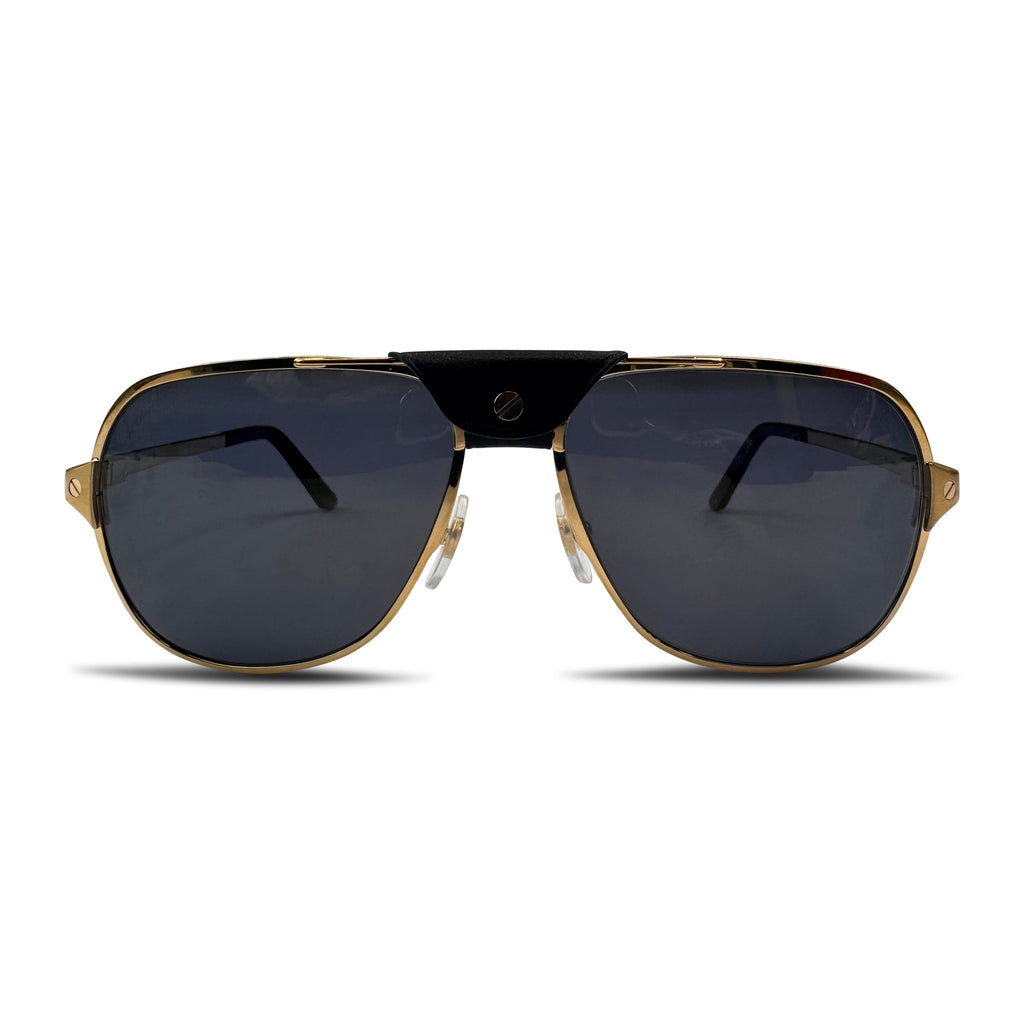 CARTIER SANTOS GOLD SUNGLASSES - Affluent ArchivesUsed HIGH END DESIGNER CLOTHING
