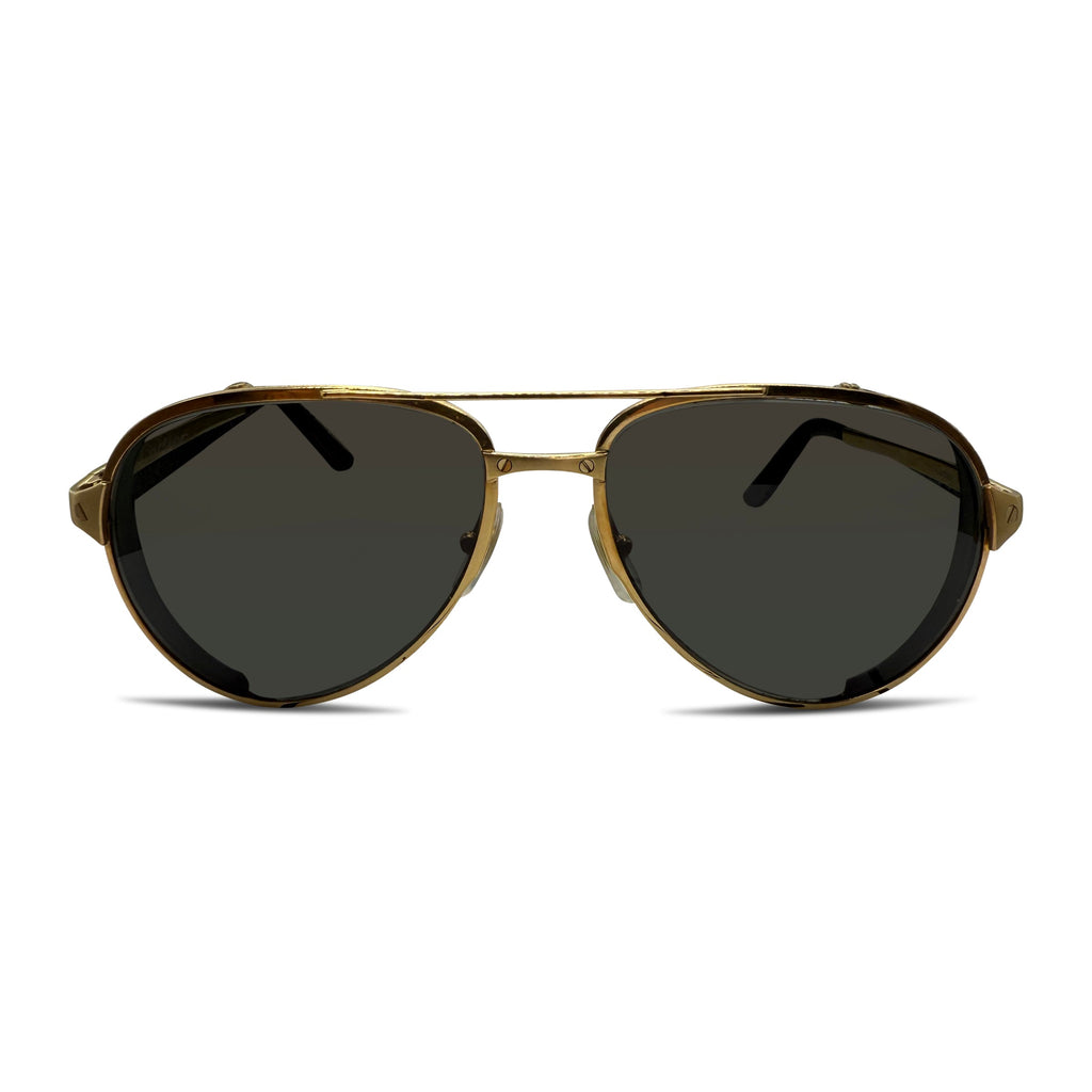 CARTIER SANTOS GOLD SUNGLASSES - Affluent ArchivesUsed HIGH END DESIGNER CLOTHING