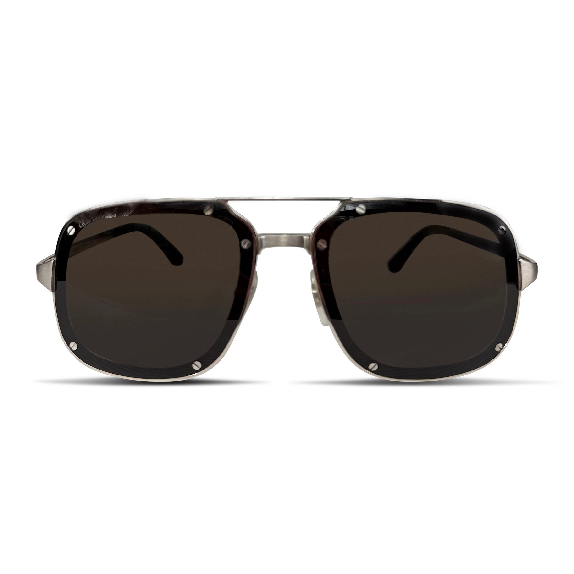 CARTIER SANTOS SILVER SUNGLASSES - Affluent ArchivesUsed HIGH END DESIGNER CLOTHING