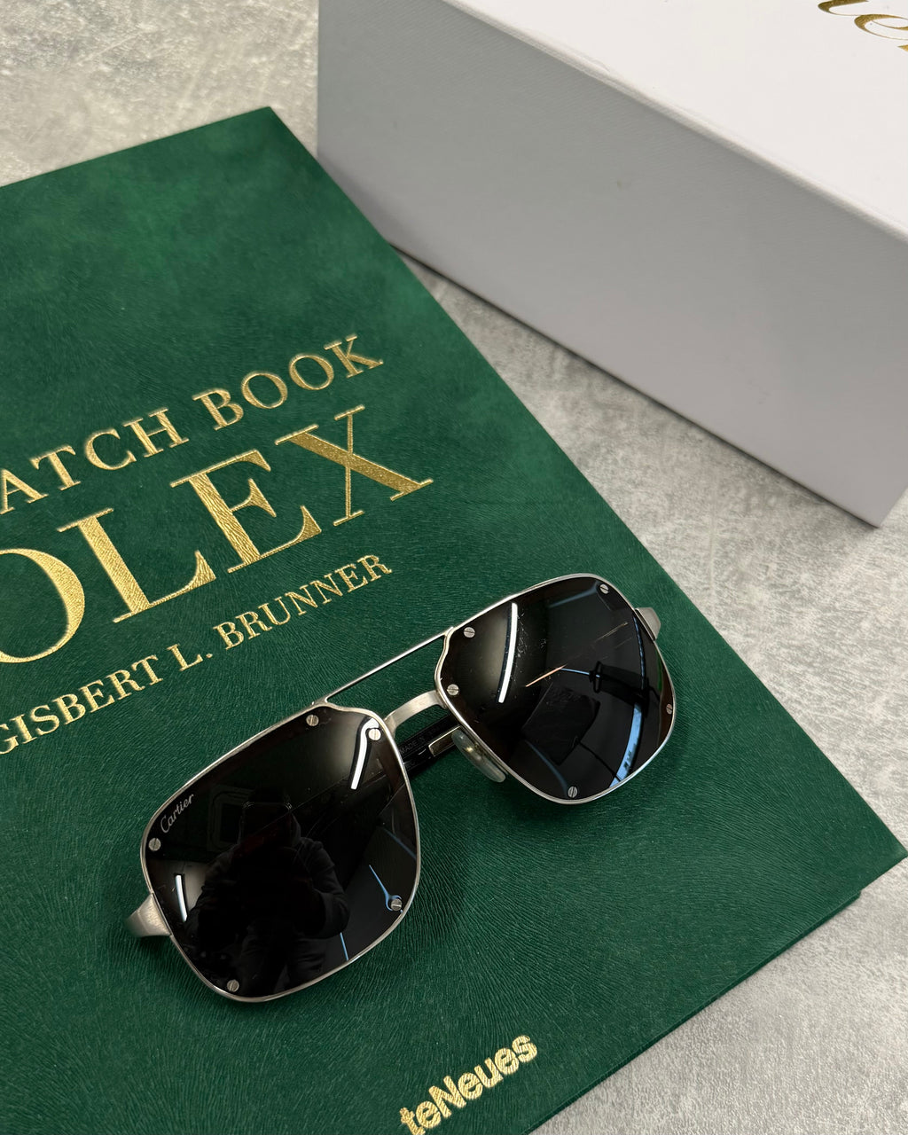 CARTIER SANTOS SILVER SUNGLASSES - Affluent ArchivesUsed HIGH END DESIGNER CLOTHING