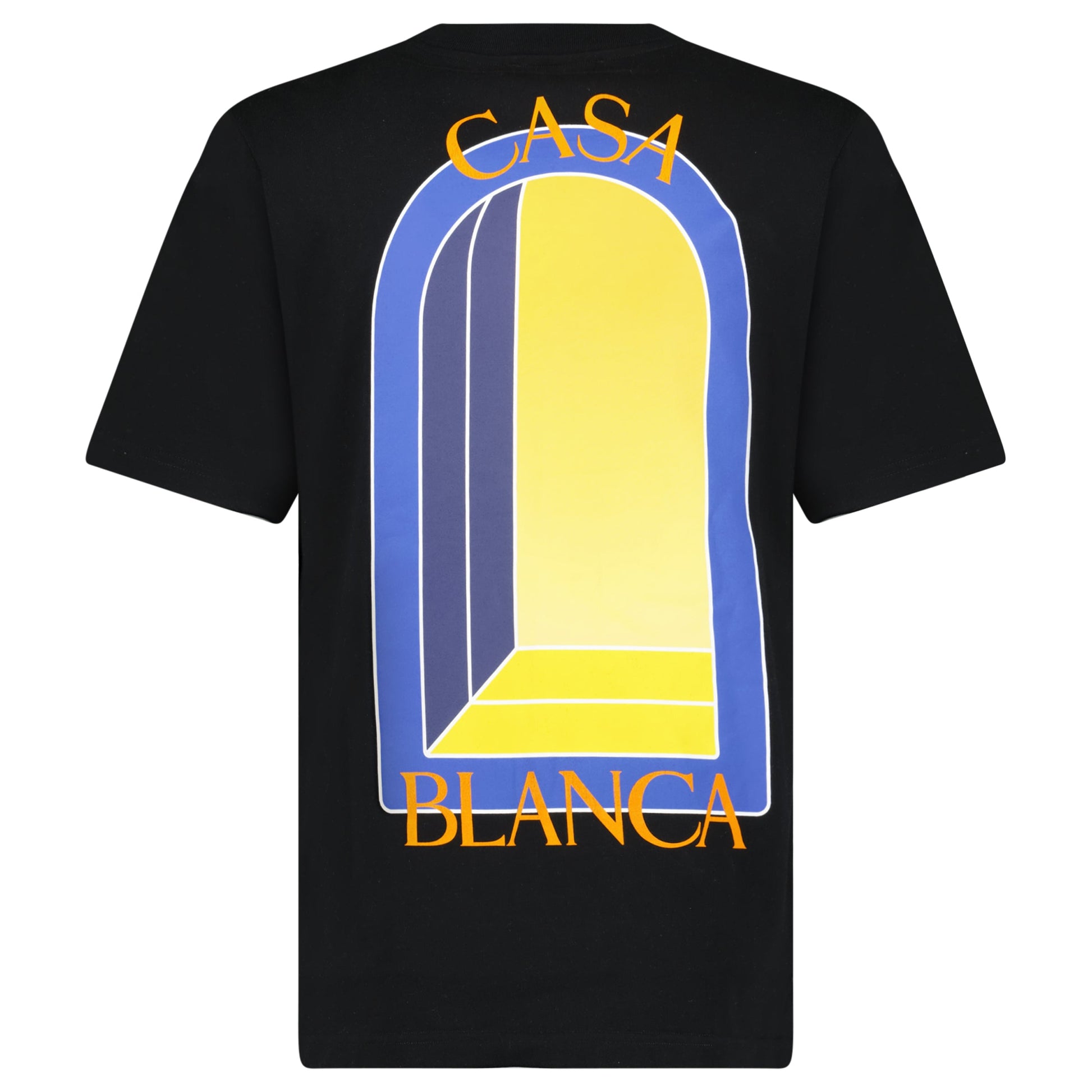 CASABLANCA BLACK / ORANGE T SHIRT - MEDIUM - Affluent ArchivesUsed HIGH END DESIGNER CLOTHING