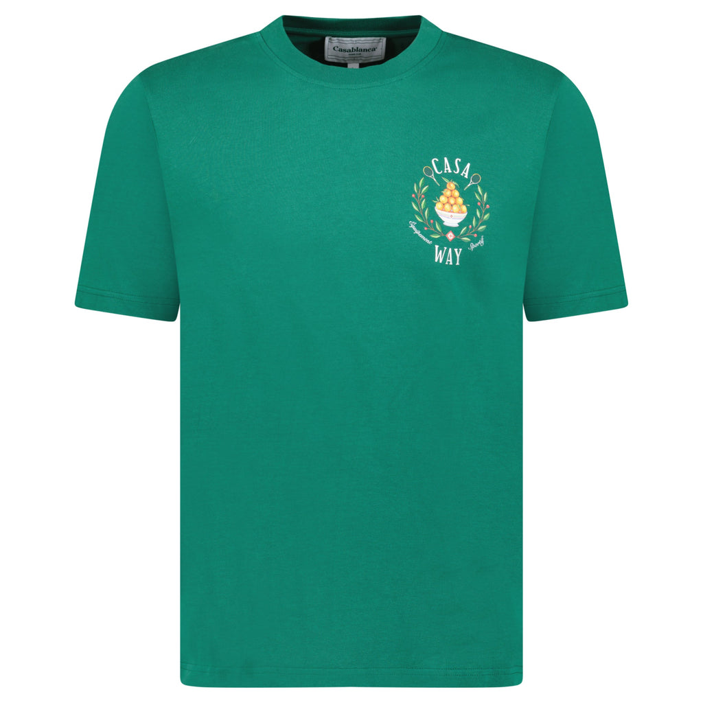 CASABLANCA GREEN T SHIRT - LARGE - Affluent ArchivesUsed HIGH END DESIGNER CLOTHING