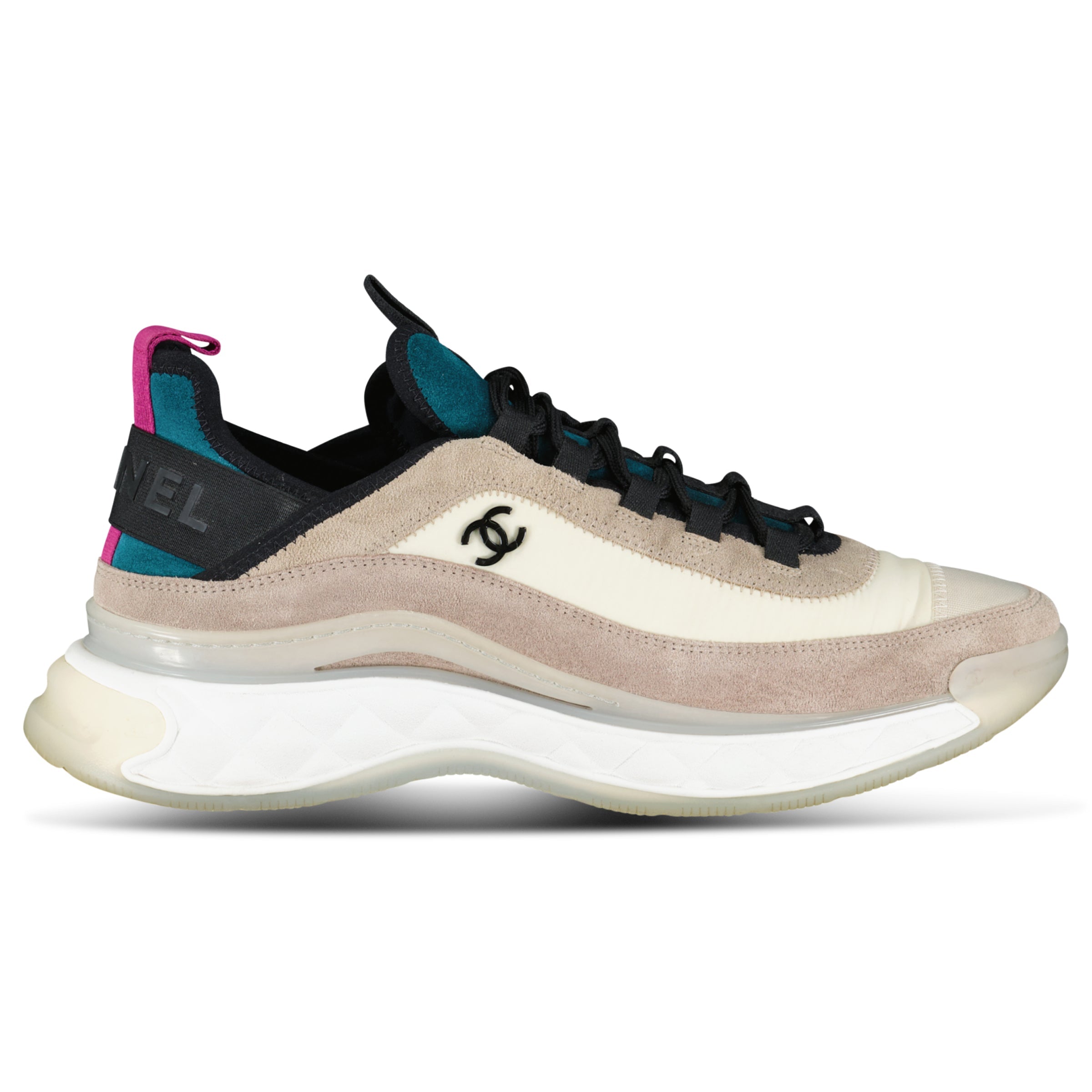 CHANEL BEIGE / WHITE TRAINERS - UK 7 (41) | PRE OWNED - Affluent ArchivesUsed HIGH END DESIGNER CLOTHING