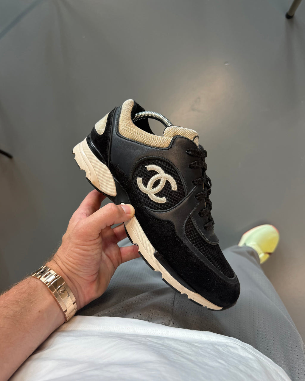CHANEL BLACK TRAINERS - UK 7.5 (41.5) | PRE OWNED - Affluent ArchivesUsed HIGH END DESIGNER CLOTHING
