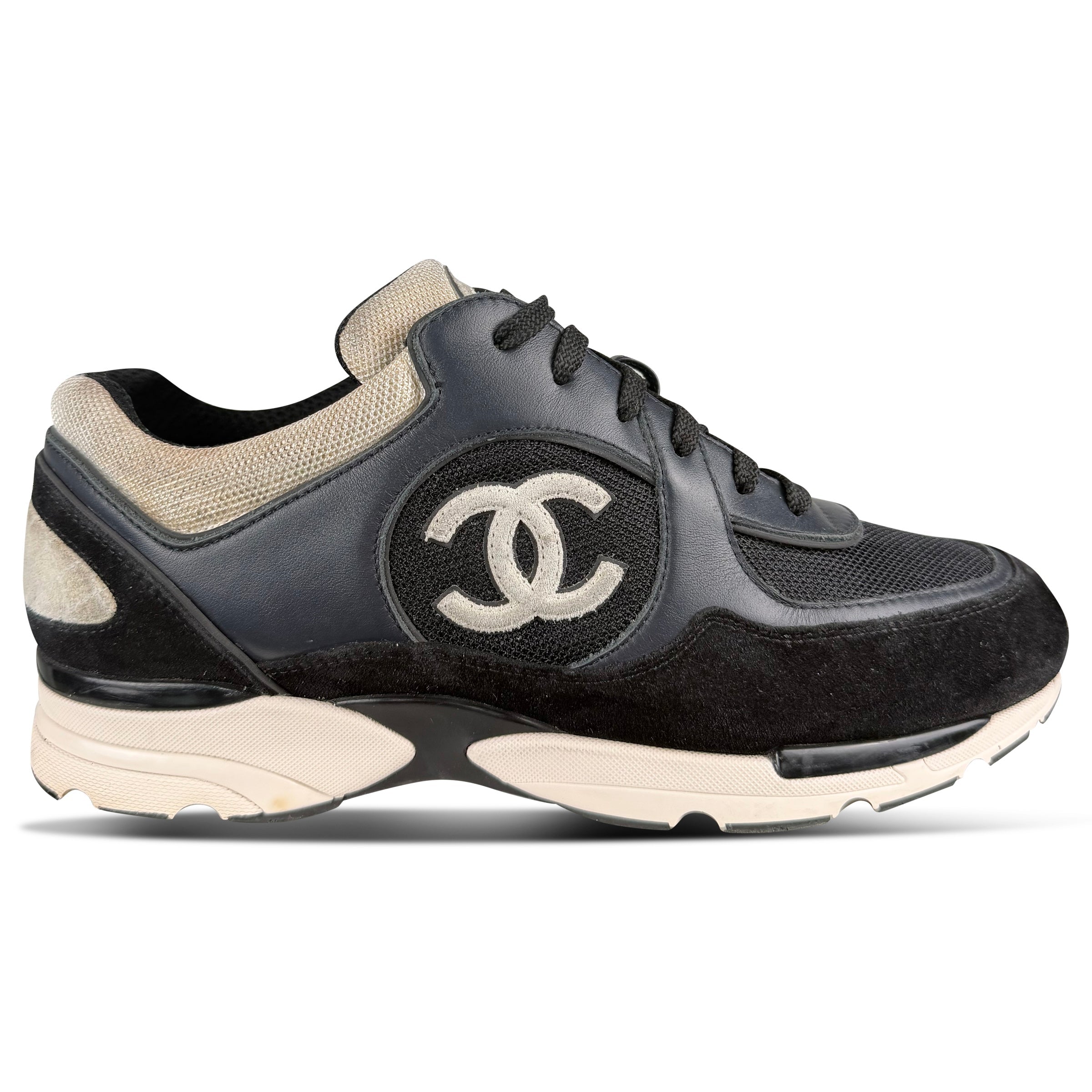 CHANEL BLACK TRAINERS - UK 7.5 (41.5) | PRE OWNED - Affluent ArchivesUsed HIGH END DESIGNER CLOTHING